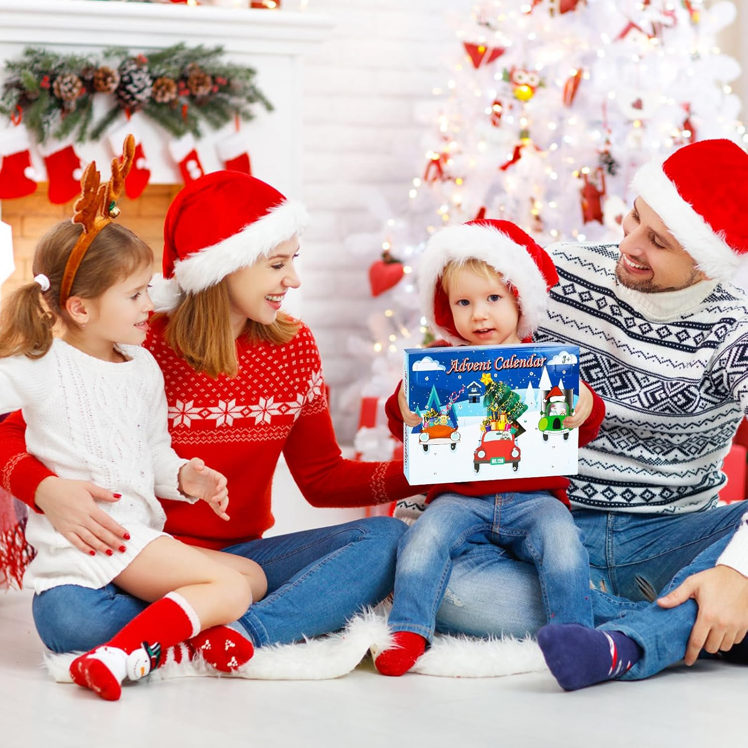 Advent Calendar Children 2024 Cars Toy Advent Calendar from 3 Years Boy, Christmas 24 Days Countdown Calendar Car Toy with Map image number 2