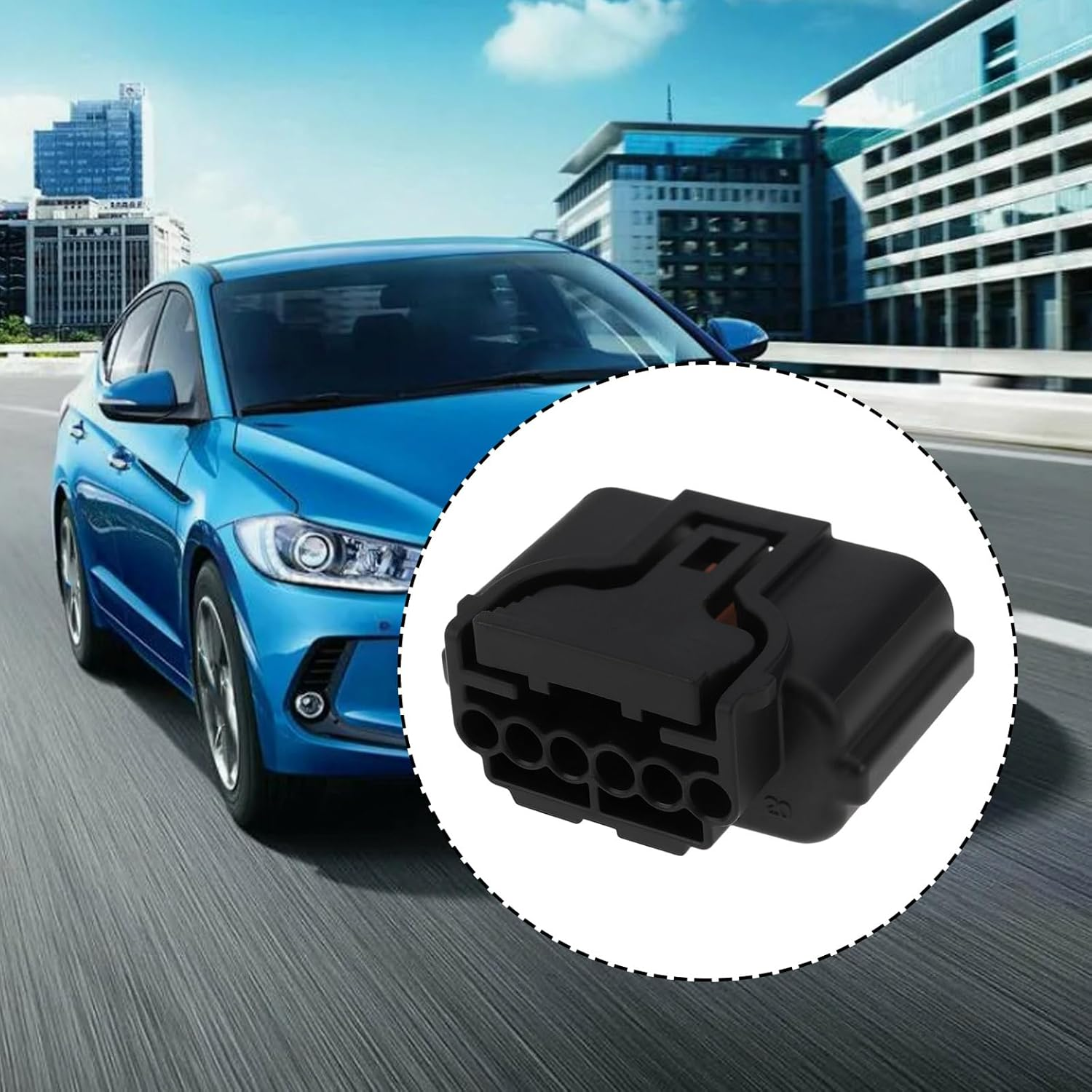 Ecsing 2Pcs 6-Pin Parking Sensor Connector with Terminal Compatible with Hyundai KIA 95720-D3000 99310-D4000 image number 5