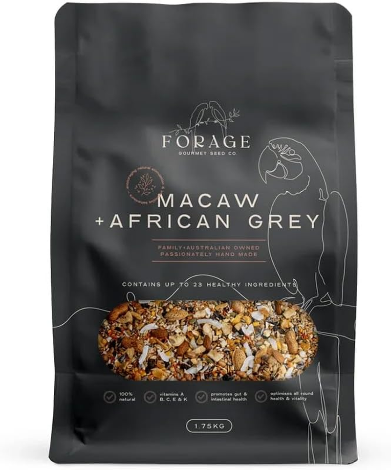 Forage Macaw & African Grey 1.75Kg Bird Food Mix Millet Seed Australian Made