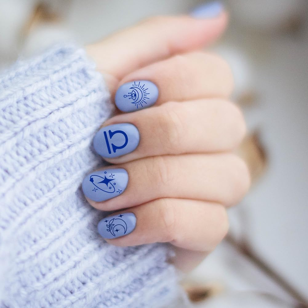 PH Pandahall Pack of 3 Moon Star Nail Stencil Stamp 12 Constellations Nail Stamp Plate Night Sky Nail Art Stencils Print Nail Stencils Nail Picture Plates for Nail Printing Manicure Salon image number 3