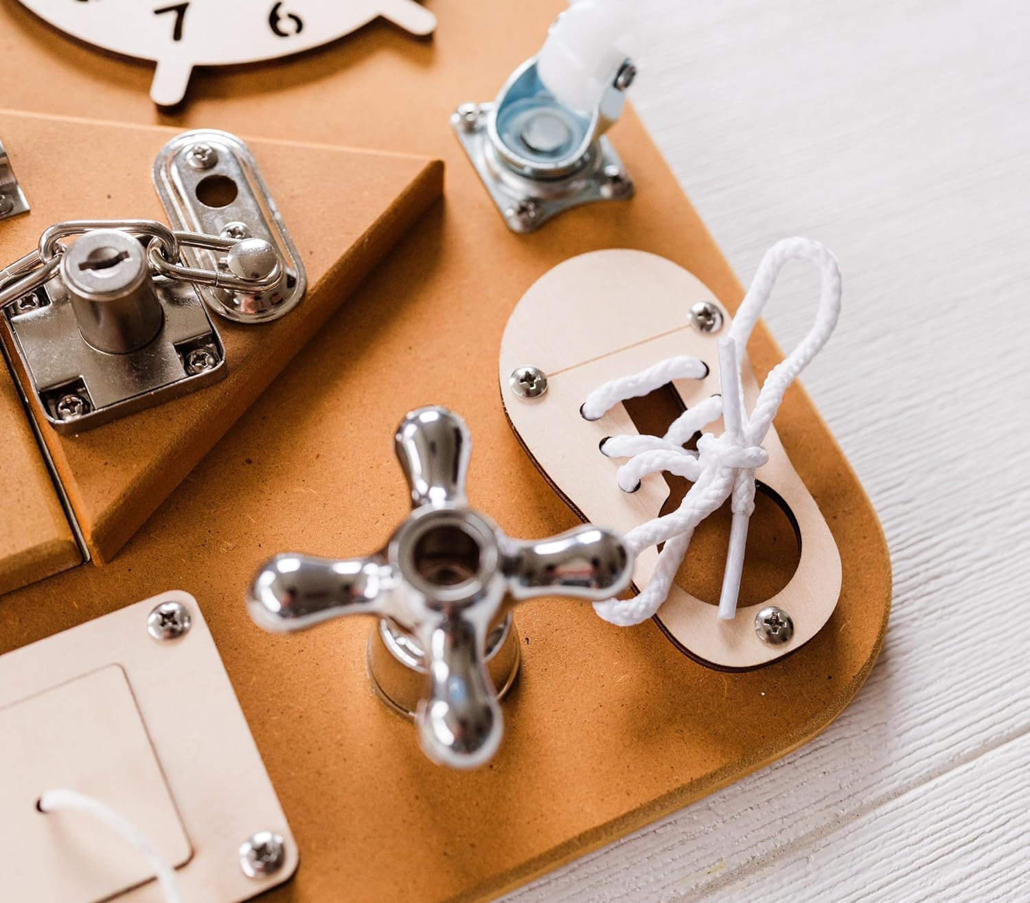 Riley & Gray Montessori Toys for Toddlers, Busy Board for Toddlers 1-3, Learning & Education Toys, Sensory Board, Fidget, Toddler Toys, Sensory, Baby, Montessori Busy Board image number 4