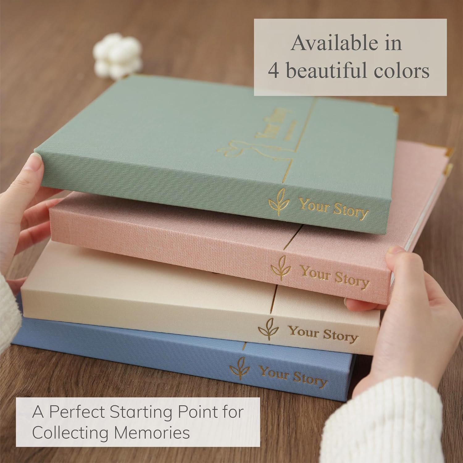 Baby Book Keepsake Boy or Girl Timeless Baby Memory Book First 5 Years for Baby Shower Gender Neutral Baby Scrapbook New Mom Gift Baby Journal from Birth to Age 5 Milestone Book Sage Green - Blush Pink image number 2