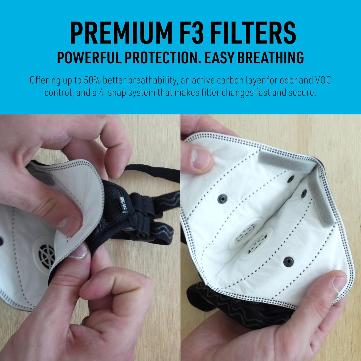 RZ Mask M3 Small Dust Face Mask Breathable Mesh Black Multi-Strap image number 1