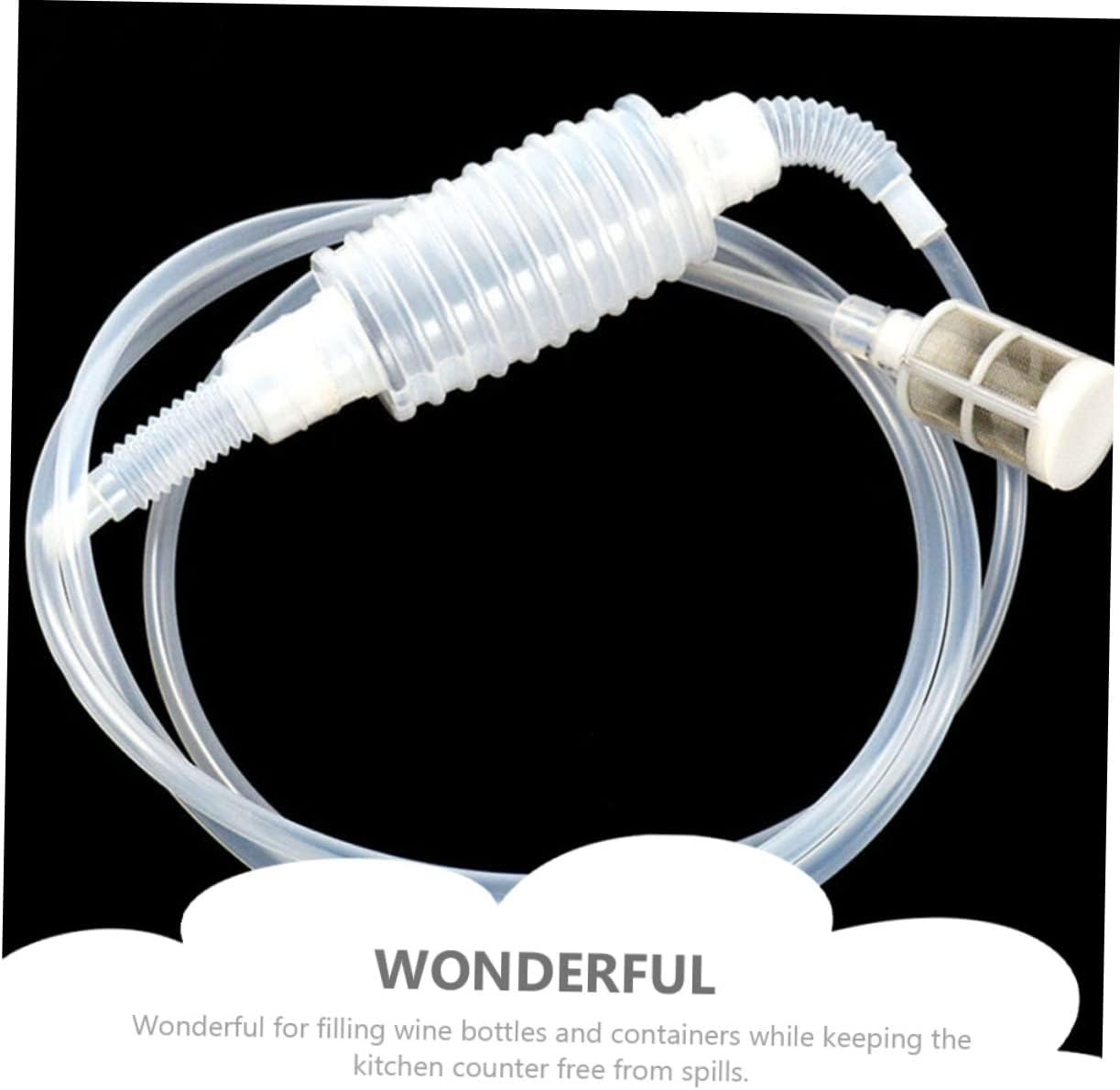 OKUMEYR 1 Set Auto Siphon Tube Hose for Wine Making Food Grade Pump Siphon Filter Soft Tube for Home Brew Wine and Beer Transfer image number 1