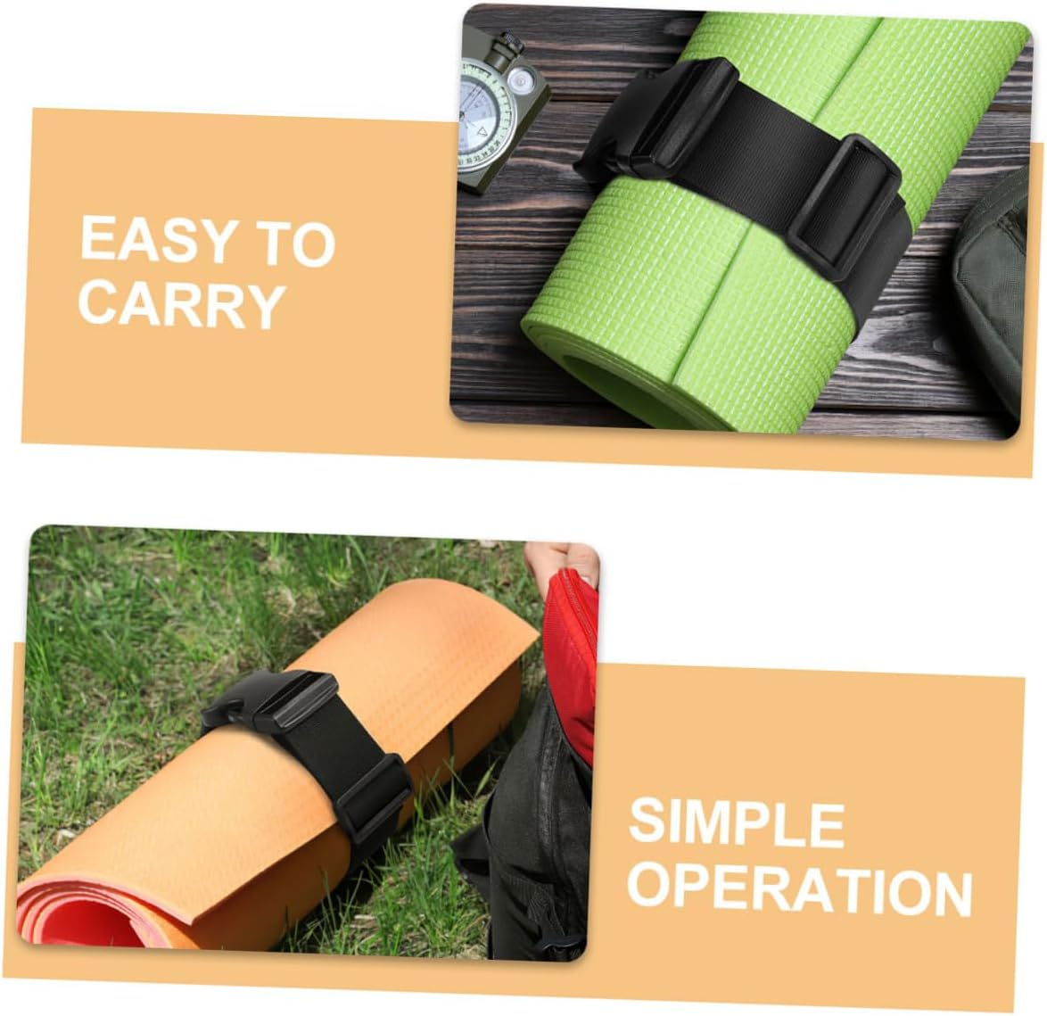 BESPORTBLE 2Pcs Adjustable Nylon Luggage Buckle Strap Wide Long with Snap Clasp for Travel Suitcase Backpack Fixing and Outdoor Bag Securing image number 2