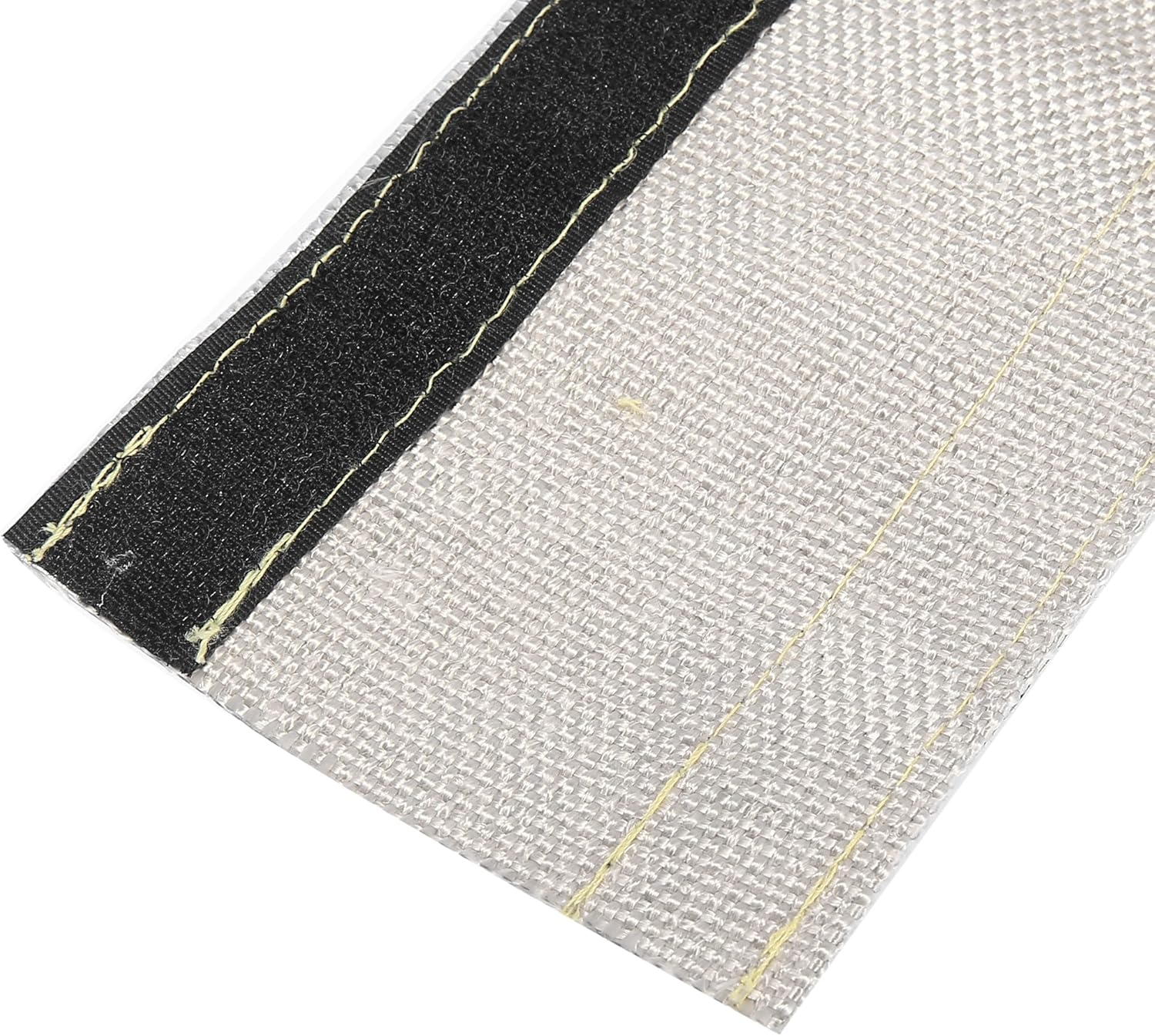 X AUTOHAUX Car Heat Shroud 3/4" ID 3.2Ft Aluminized Sleeving Insulated Shield Sleeve Heat Wire Shield Sleeve for 3/4" OD Fuel Lines Heat Protection image number 1