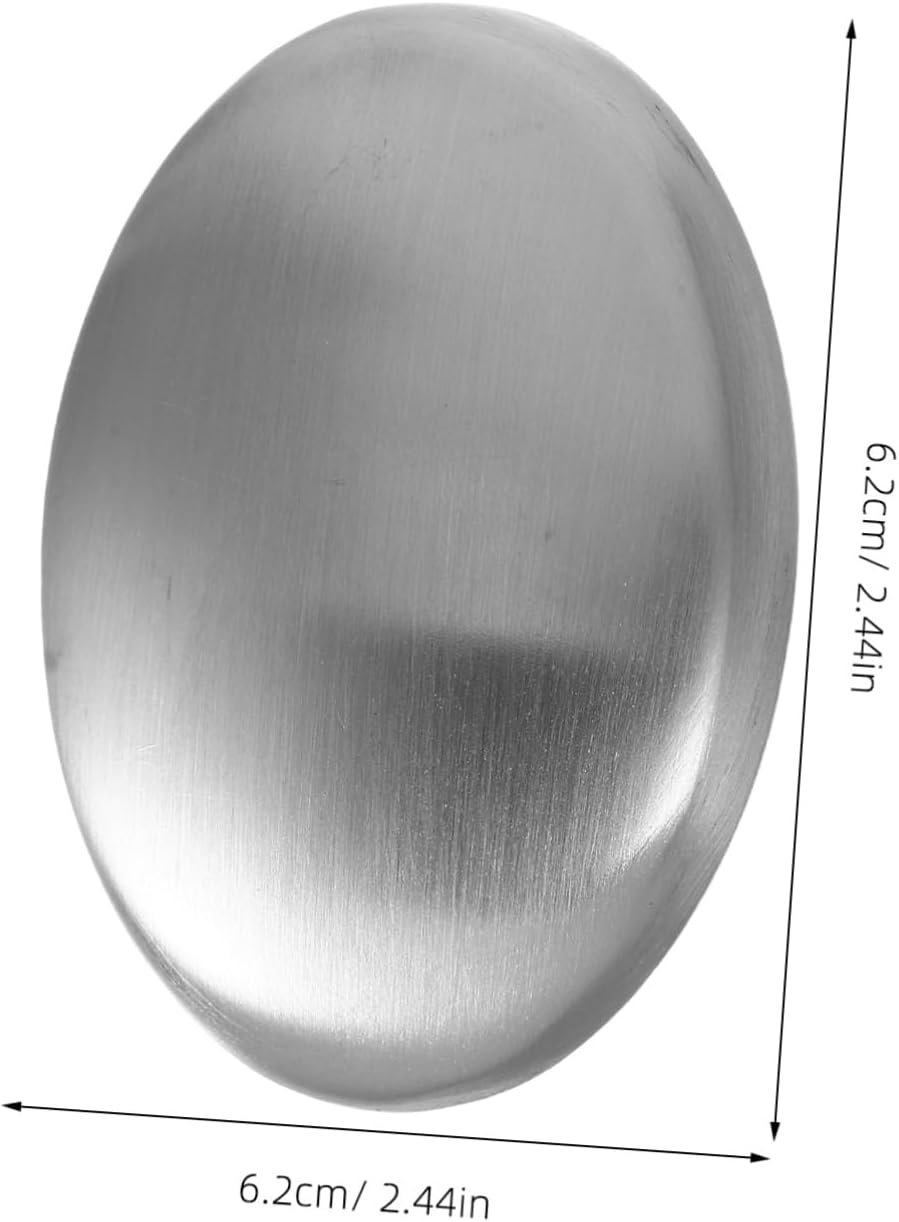 PRETYZOOM Stainless Steel Odor Absorber Soap Metal Soap for Hand Washing Odor Removal Easy to Clean Dishwasher Safe for Home Use Safe for All Skin Types