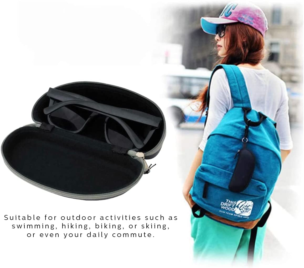 3PCE Jumbo Sunglasses Case Portable Travel Zipper Eyeglasses Frame Glasses Cases image number 3