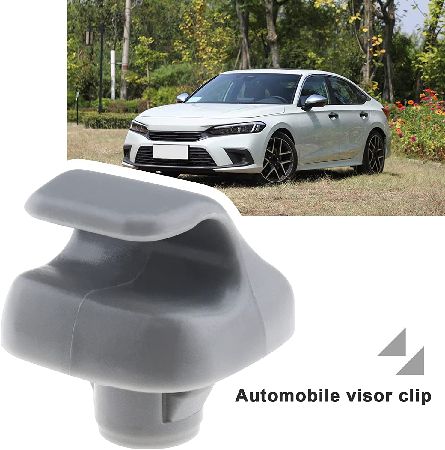 SING F LTD 2Pcs Sun Visor Clips Replacement 88217S04003ZA Compatible with Honda Accord/Civic/Cr-V/Odyssey/Ridgeline Sun Visor Holder Bracket Grey