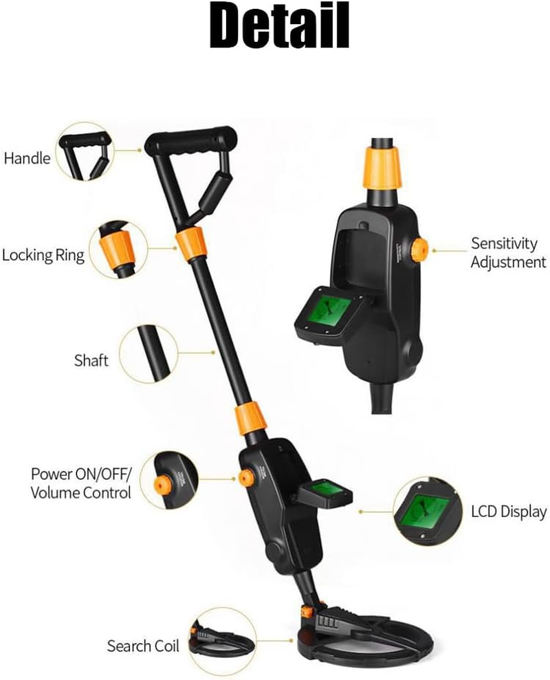 Children'S Metal Detector,Metal Detector with LCD Display,Treasure Finder,Underground Metal Detector,Multifunction Detector,For Beach,Exploration image number 6