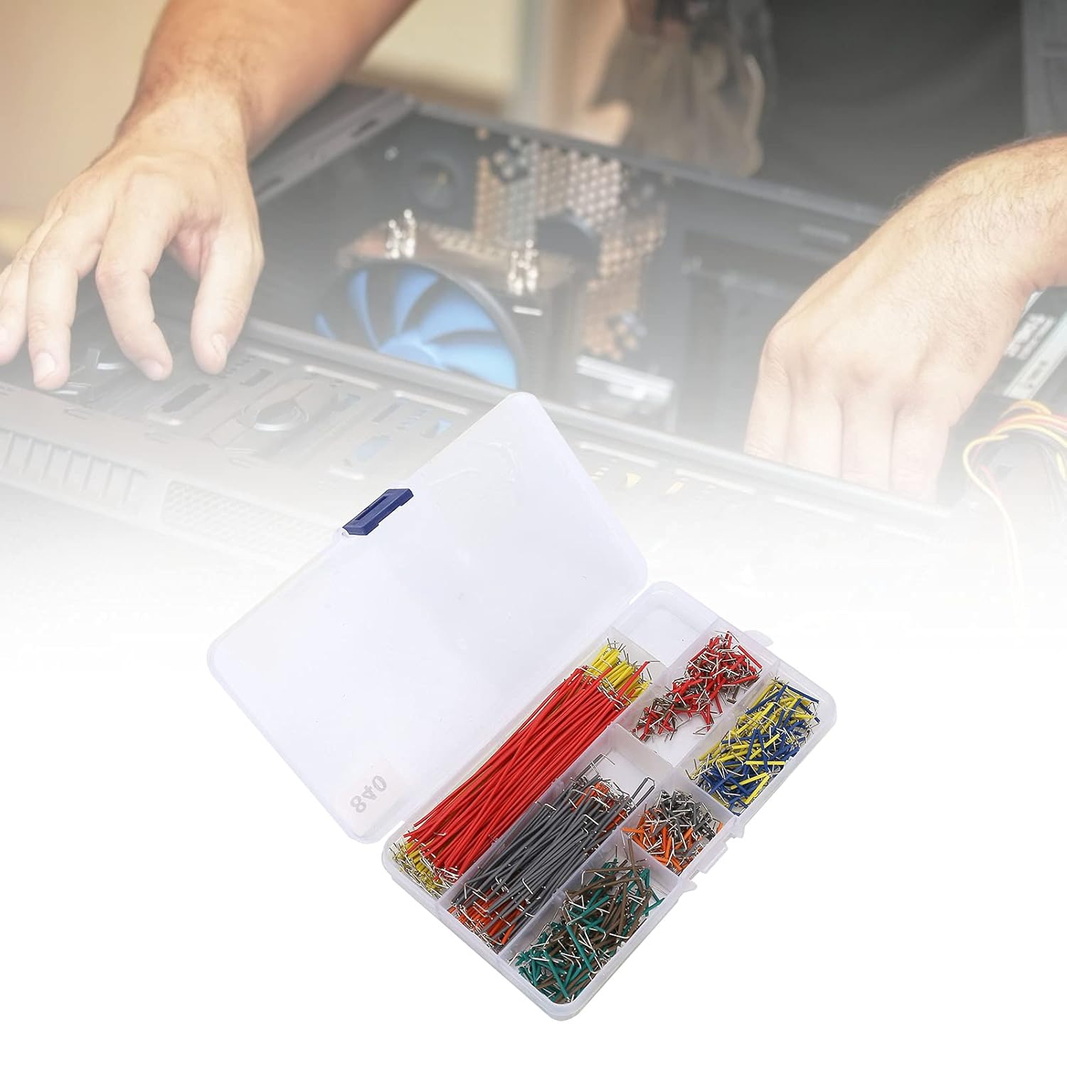 Haofy Conductive Jumper Wire Kit - 840Pcs Colorful Pins for Electronic Components, Computers, and PCB Engineering Projects image number 4