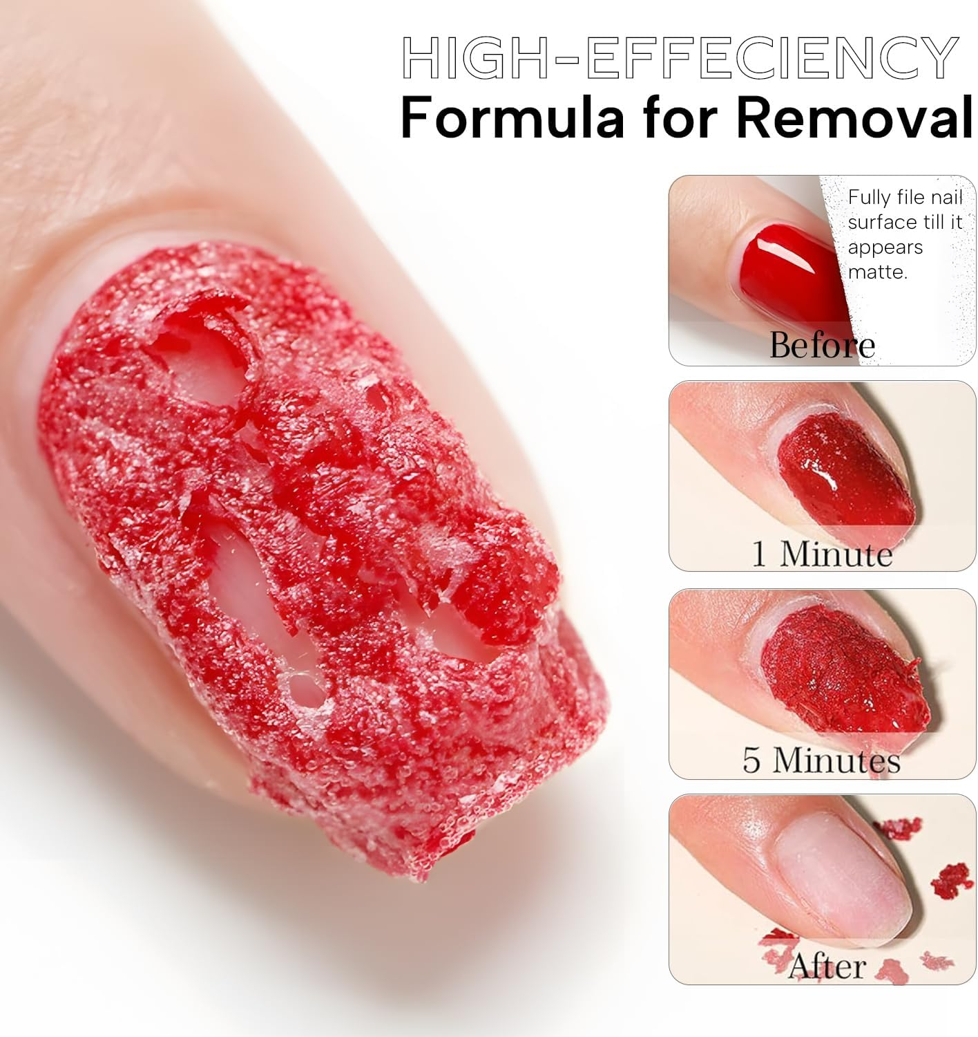 Vishine Gel Nail Polish Remover, Professional Gel Polish Remover for Nails,Quick & Easy Polish Remover in 3-5 Minutes,No Need for Foil, Soaking or Wrapping 16Ml image number 1