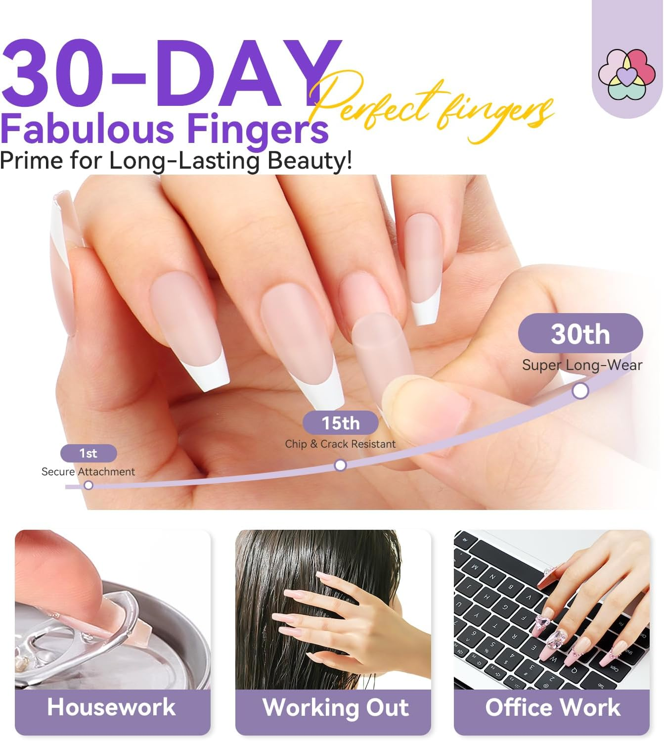 SAVILAND Gel Nail Glue Duo Set: Extra Strong U V Nail Glue Gel with Nail Primer Rich in Castor Oil Vitamin E for 30-Day Long Lasting Gel Glue for Nails False Nail Tips Press Ons Home Ssprotip X 4.0