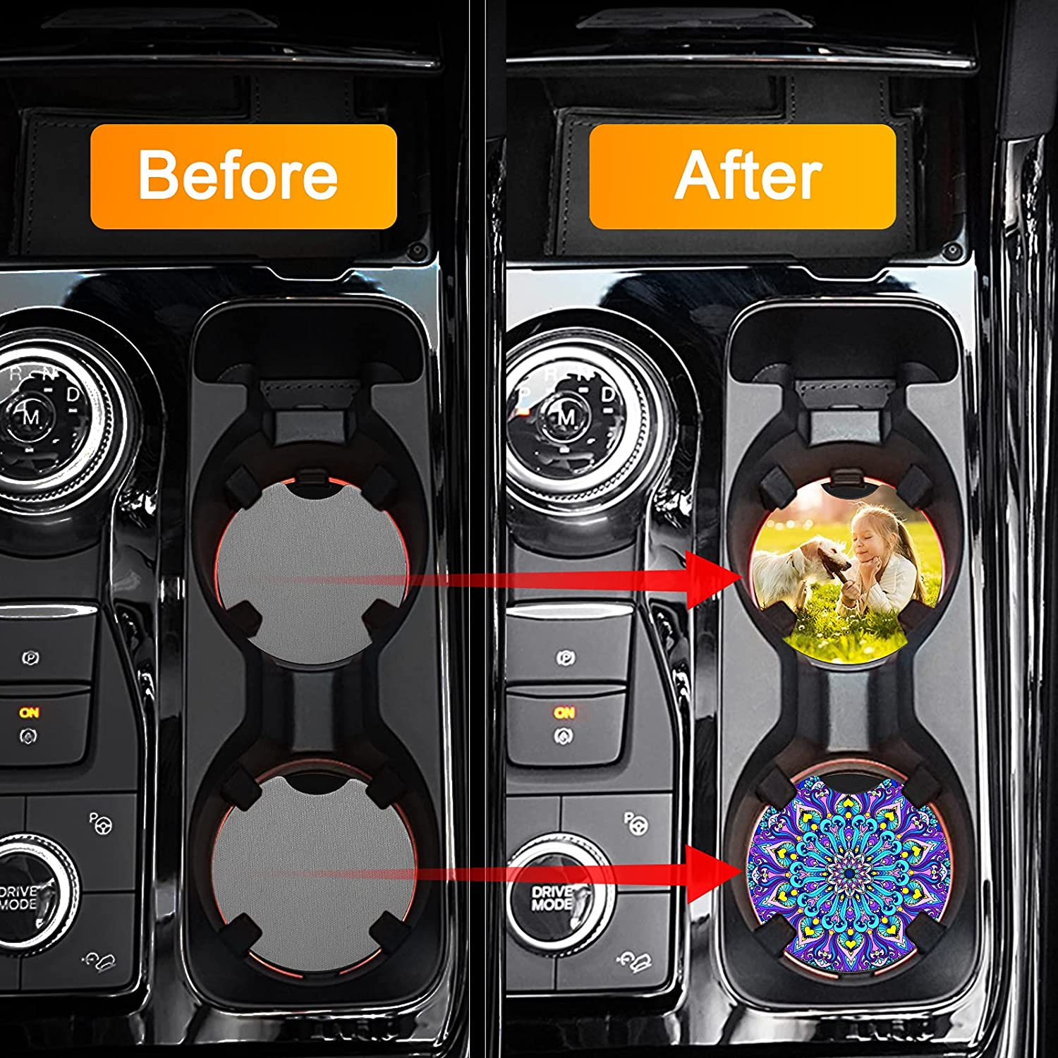 100Pcs Sublimation Blanks Products - Sublimation Cup Coasters Blanks 2.75 Inch for DIY Crafts Car Cup Coasters Painting Project Sublimation Accessories image number 4