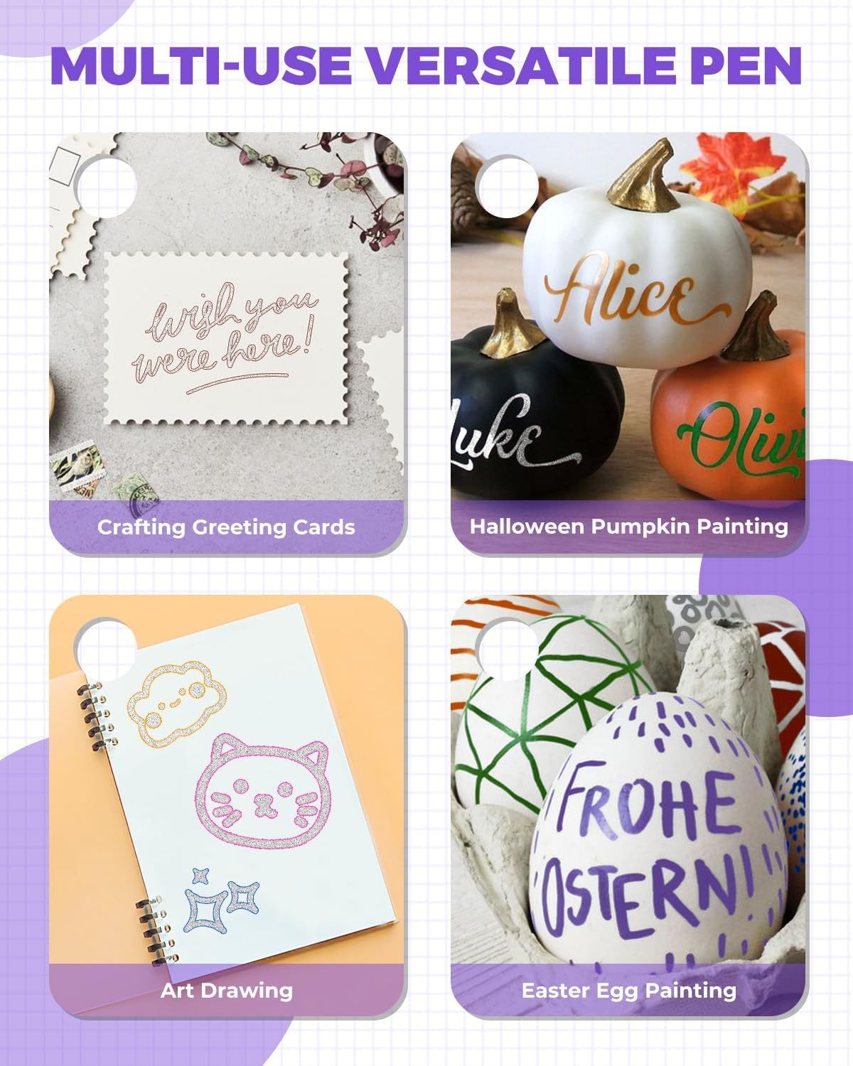 Jusart Outline Markers 12 Colors, Double Line Glitter Markers for Greeting Card Art Crafts, Girls Teens Stocking Stuffers Shimmer Metallic Sparkle Painting Drawing Supplies - 18 Colors image number 6