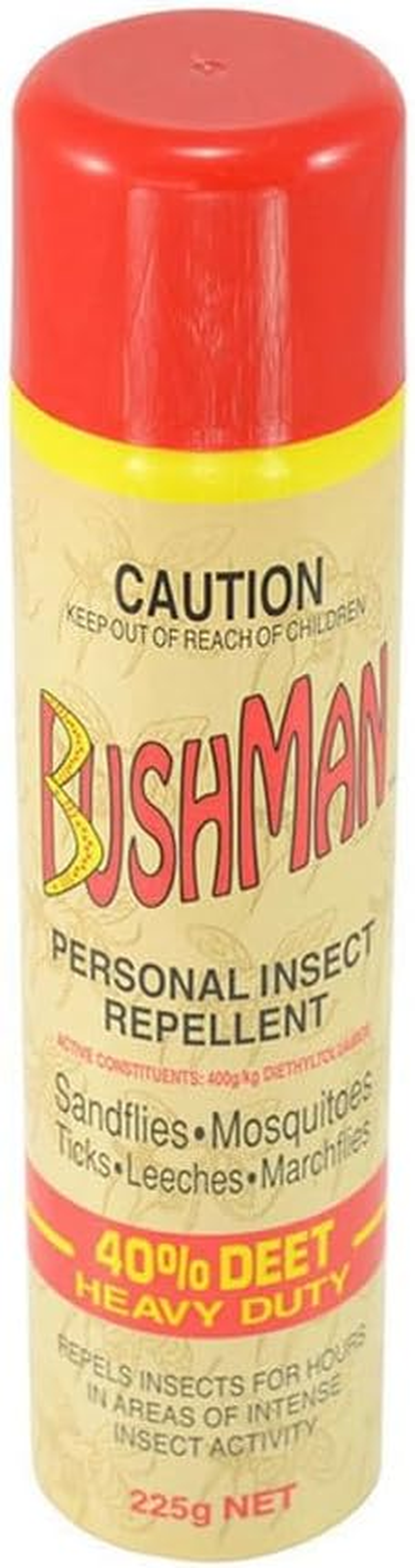 Bushman Ultra 40% Deet Personal Insect Repellent Aerosol 225 G, 225 Grams