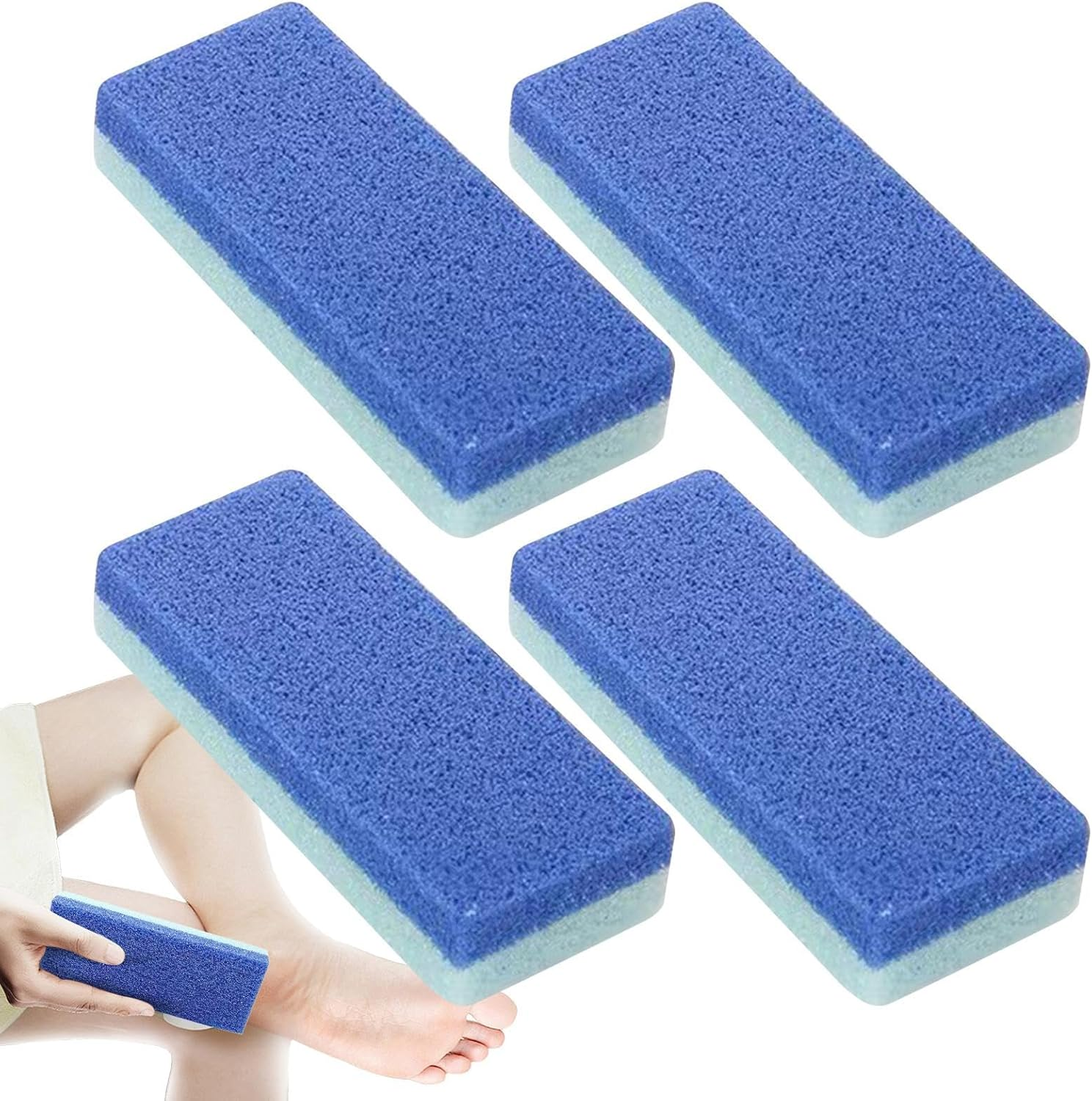Foot Pumice Stones Foot Pumice Stones Set of 4 - Heel Care Soft Sponge Daily Shower Care image number 1