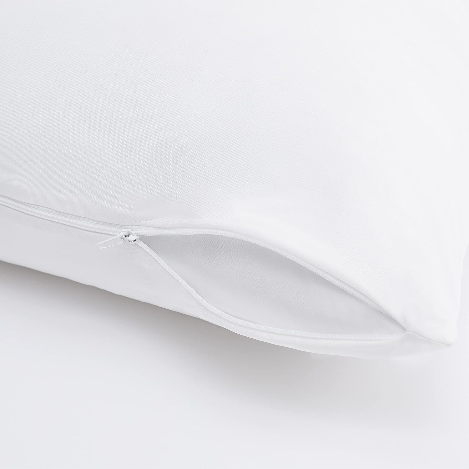 Serta Power Chill Cooling Pillow Protectors, Stain Resistant and Zippered Pillow Protector, Protects Pillow from Dust and Dirt, King, White, 2 Count ( Pack of 1) image number 5