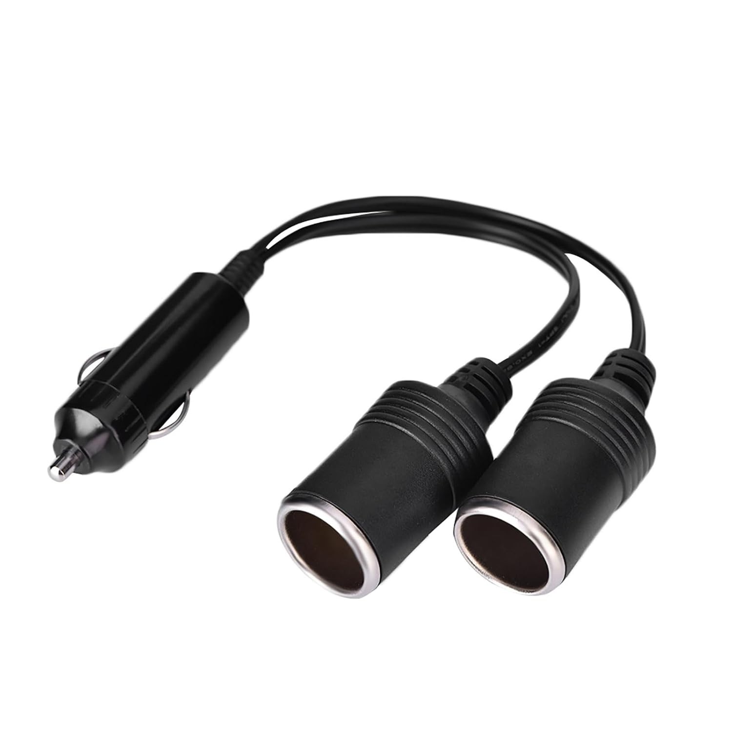 Cigarette Lighter Extension Cable, Dual Cigarette Lighter Socket Adapter, 12V 24V Car Charger Plug Male to 2-Way Female Extension Cord Cable, for Cars, Trucks image number 4