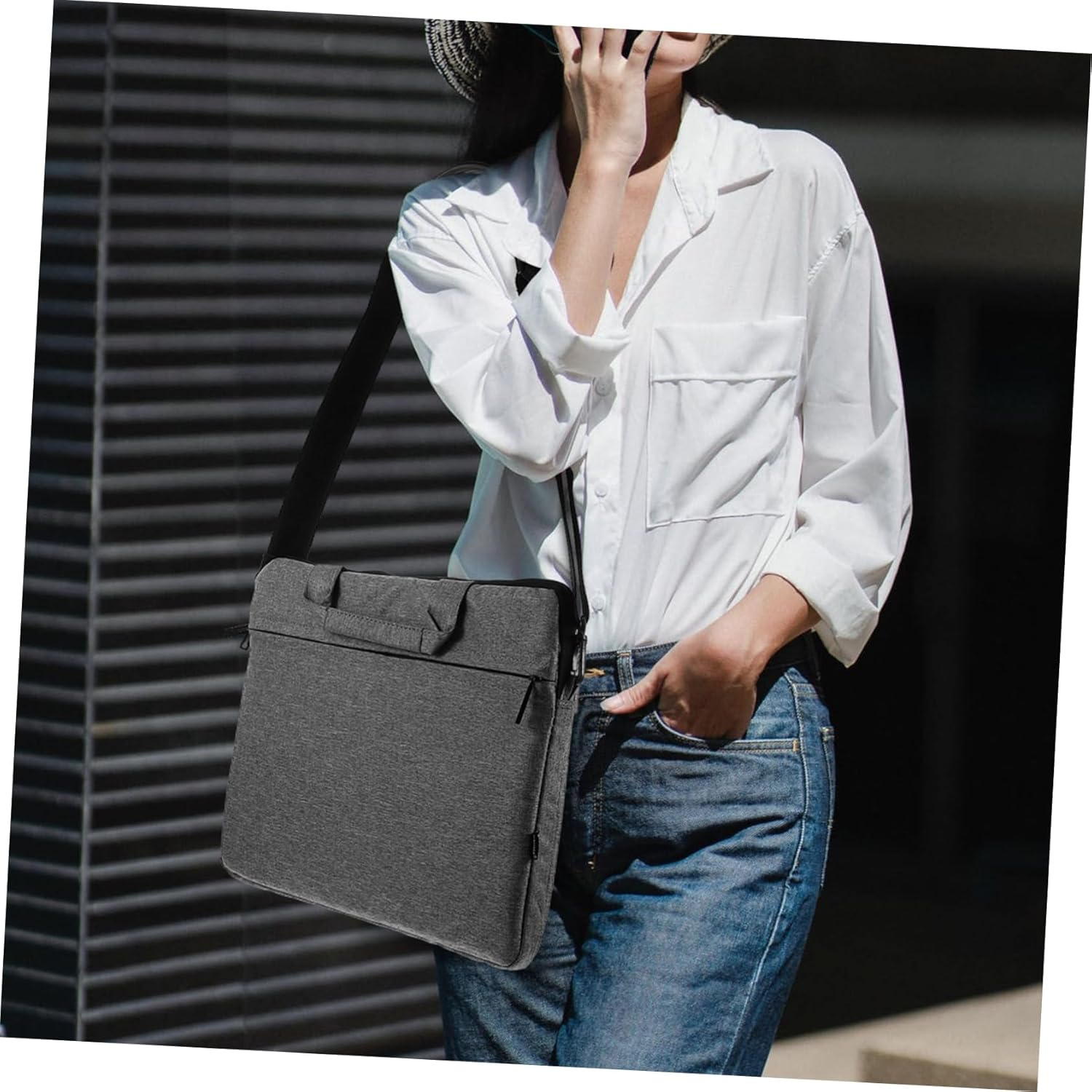 Didiseaon Adjustable Sturdy Shoulder Strap Hooks for Laptop Bag Replacement, Padded Black Nylon and Oxford Fabric, Universal Fit for Messenger Bags, Briefcases, and Luggage