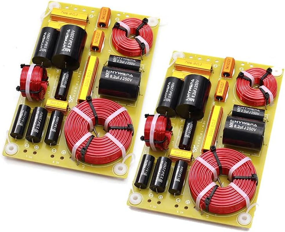 HOOCI 2PCS 200W 2-Way Audio Hifi Filter Circuit Board Stereo Speaker Crossover Filters Frequency Dividers 3200Hz 4/6/8 Ohm (Color : T6 W4) image number 1