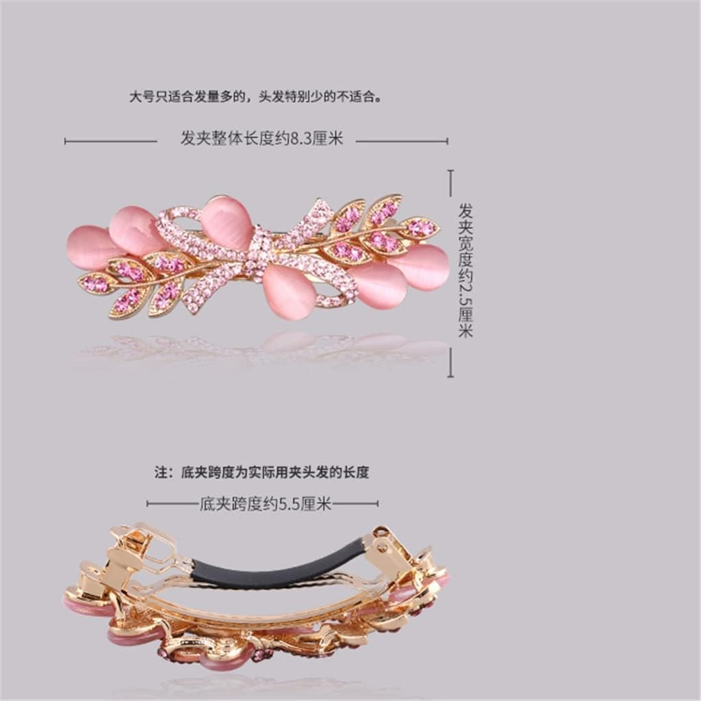 Crystal Hair Accessories,Clips Hairpins,Clip Plate,Hairpin Female Bow Headwear Hairpin Net Red Elegant Mother Hair Accessories Back Head Clip Top Clip (Color : D, Size : 8.3 * 2.5Cm) (Color : C, Siz image number 1