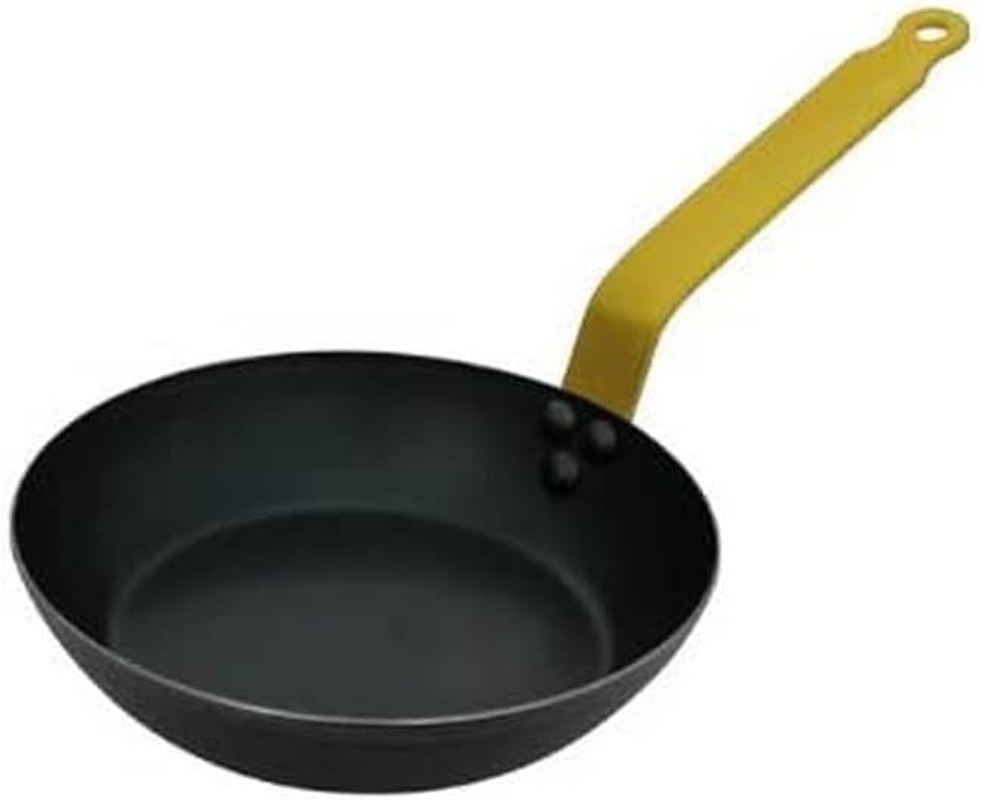 De Buyer 5307.20-Blue Frying Pan Stainless Steel Diameter 20 Cm Yellow Handle