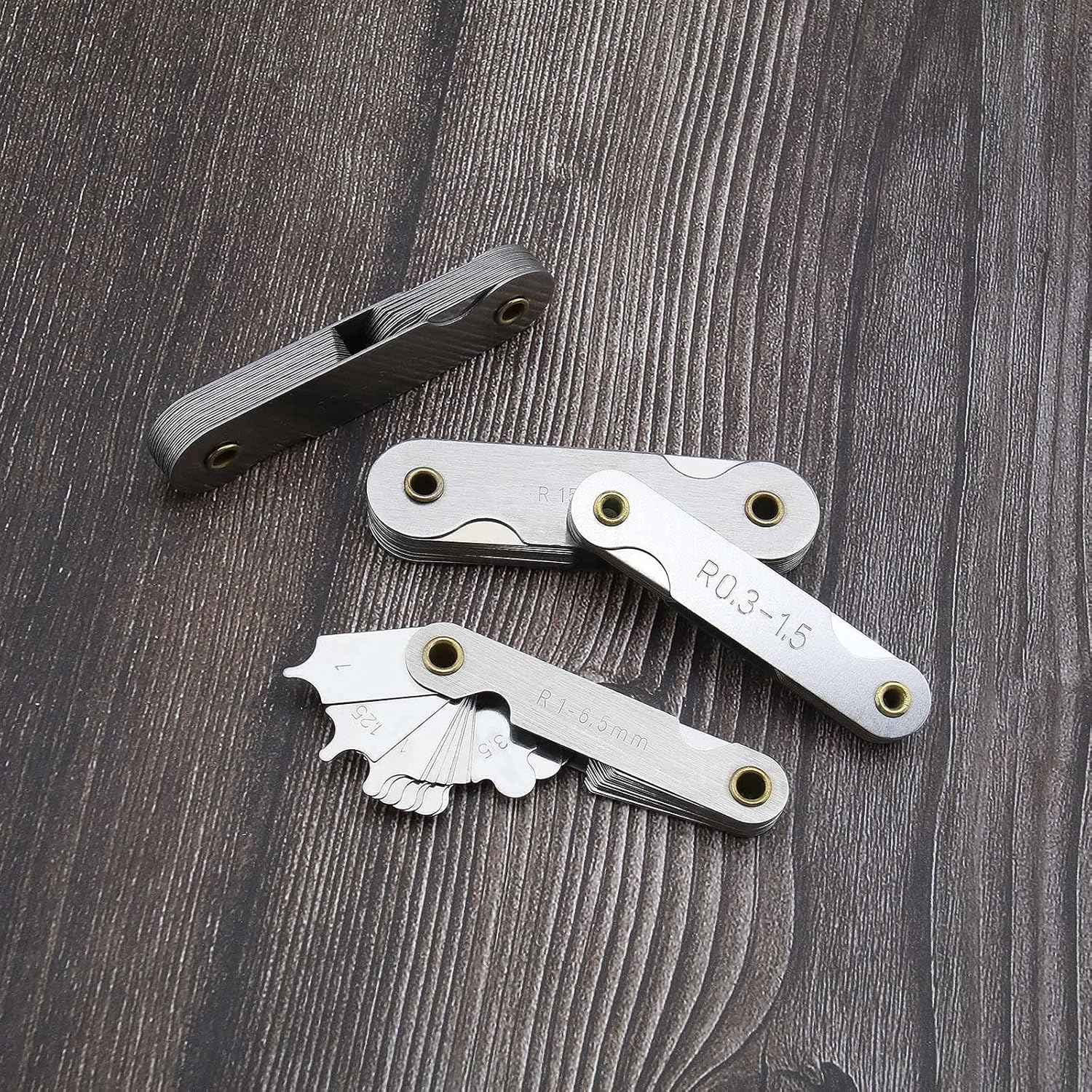 Ecsing 4 Pack Stainless Steel Radius Gauge Set Concave Convex for Tool Die Makers Check image number 1