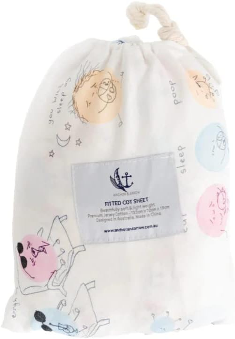 Anchor & Arrow Josie Doodles Baby Cot Sheet image number 2