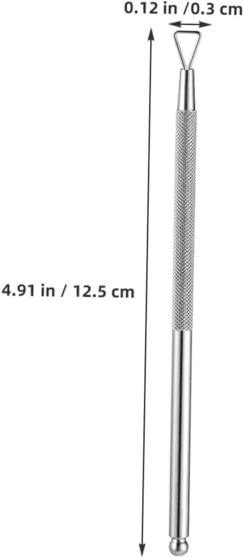 VICASKY 6Pcs Nail Polish Removal Tool Cuticle Pusher Stainless Steel Nail Tools image number 3