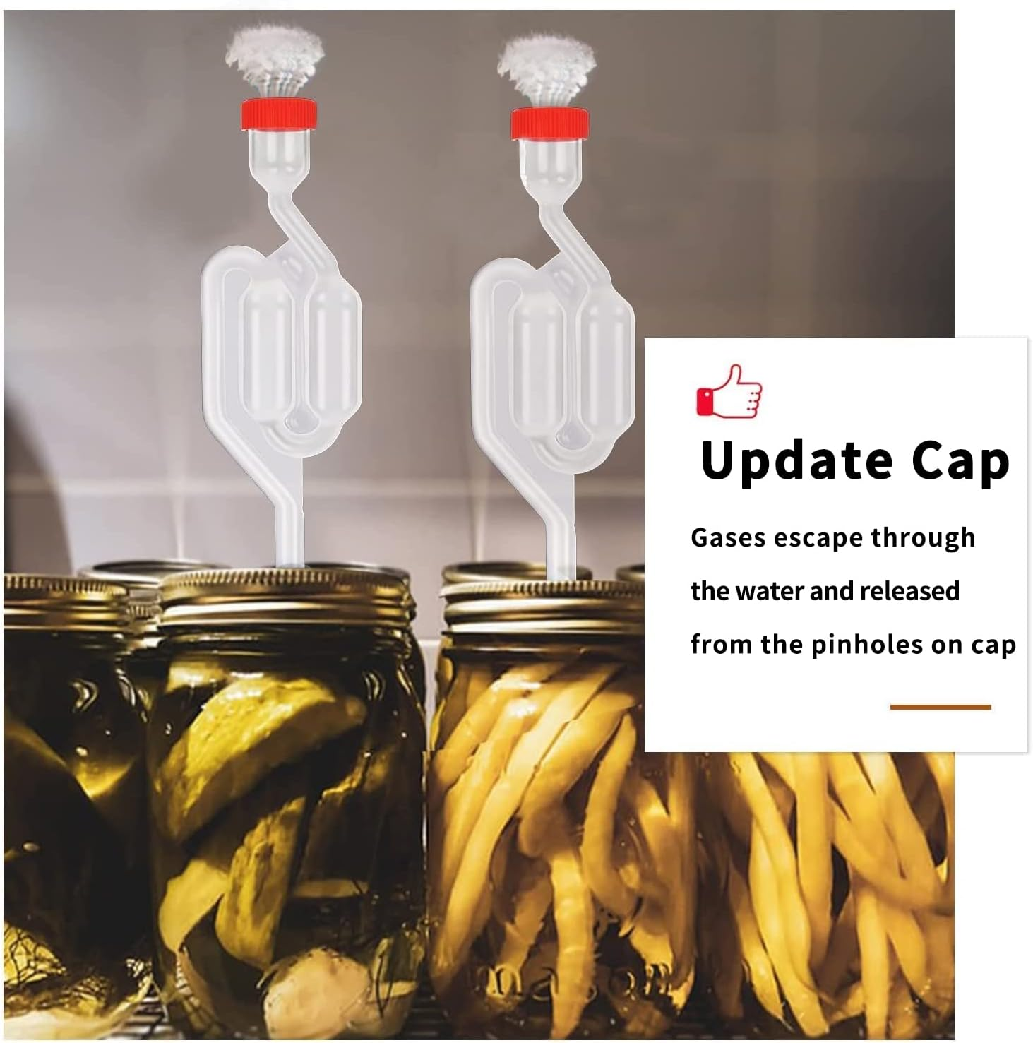 4PACK Twin Bubble Airlock Set, Fermentation Airlock,Brewing Airlocks Brew Kits Airlocks for Fermenting with 4 Stoppers + 10 Grommets image number 3