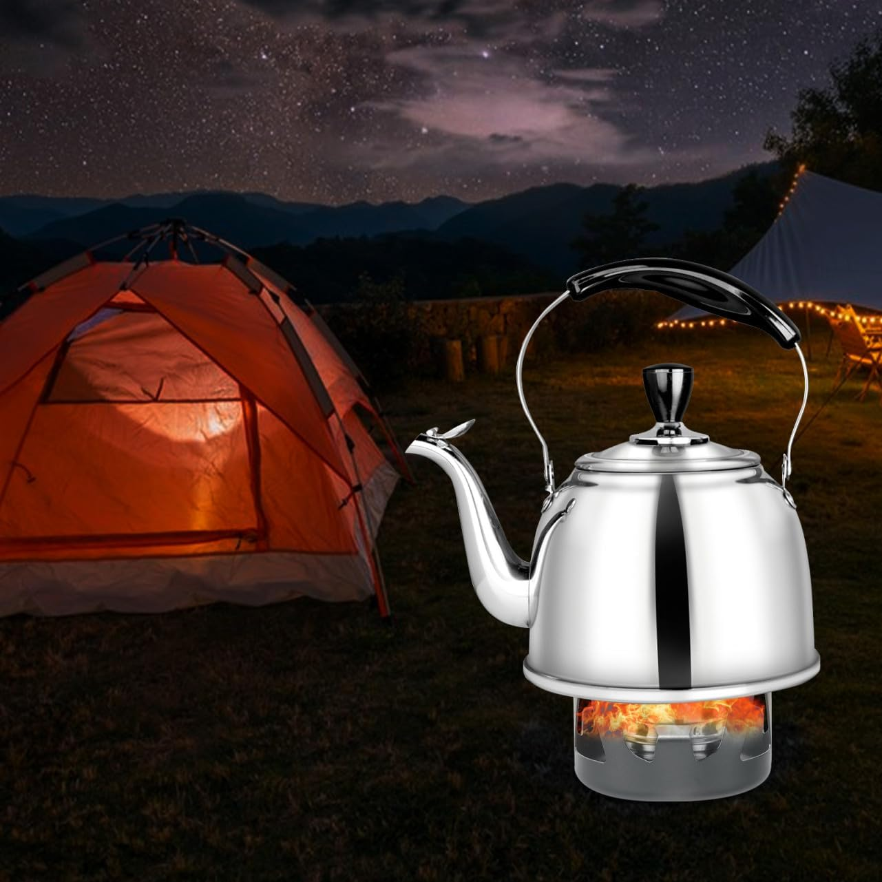 Camping Portable Stove Stand Alcohol Stove Rack Lightweight Aluminium Alloy Burner Shelf for Outdoor Cooking Easy Install Store image number 2