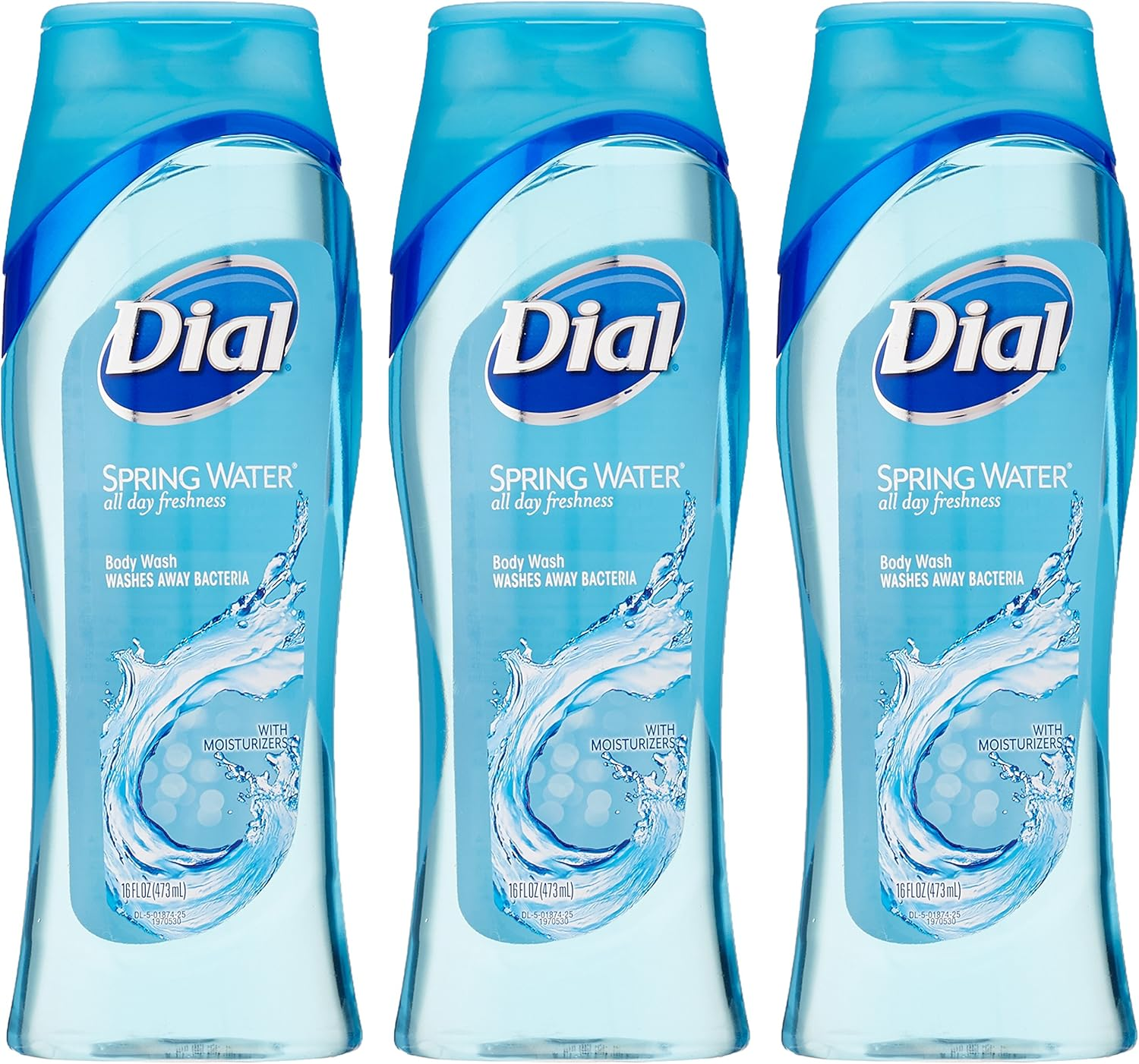 Dial Antibacterial Body Wash with Moisturizers, Spring Water 16 Oz(Pack of 3) image number 2