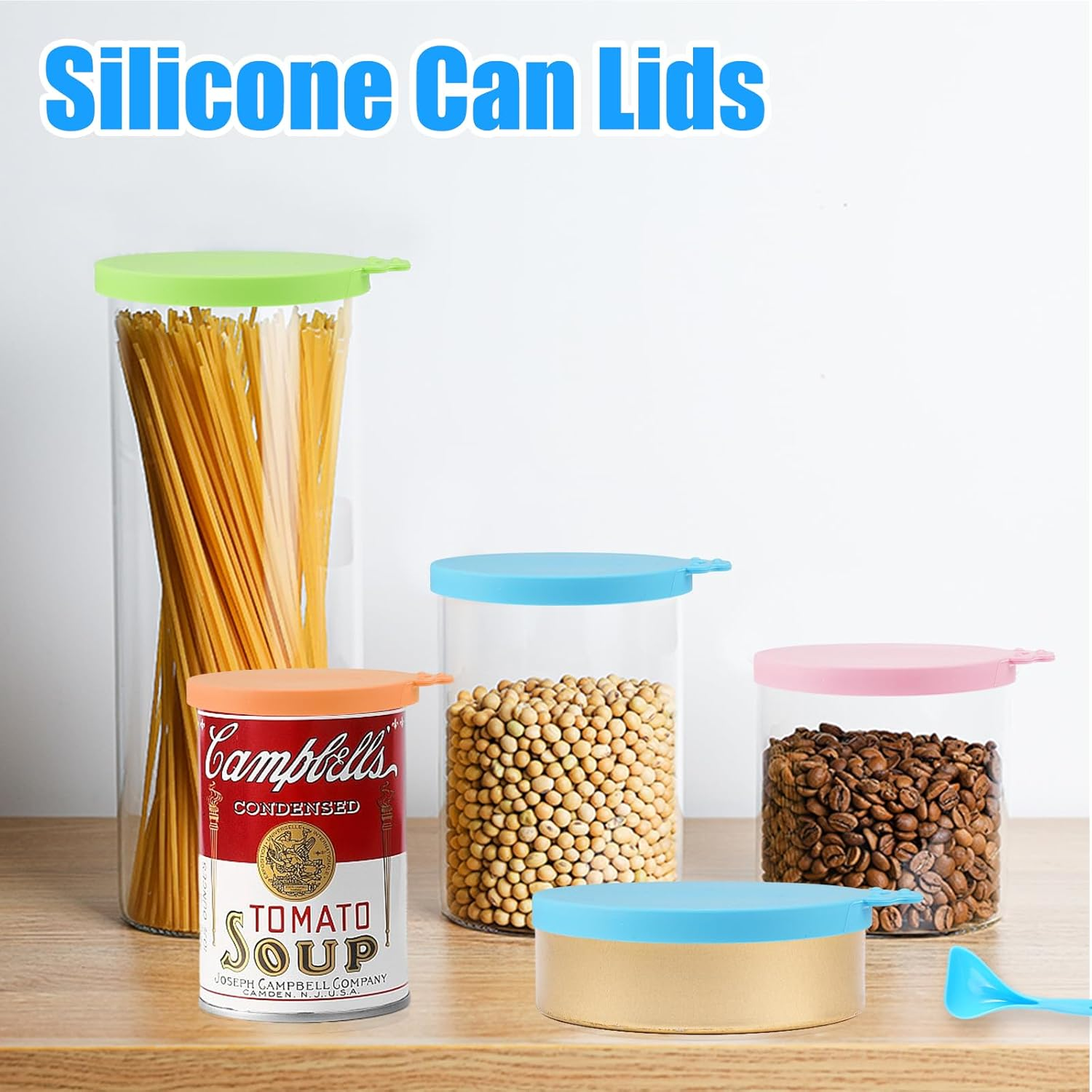 Pack of 4 Silicone Lids for Cans, Can Lids, Cat Food with 4 Spoons, Universal Silicone Can Lid, Can Lid, Dog Food, Cat Can Lid, Canning Lid, Can Lid for Pet Food image number 6