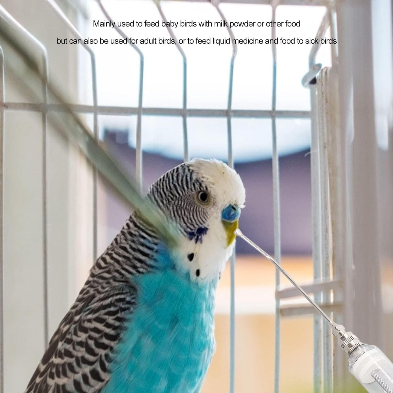 Manual Feeding Syringe Set Feeding Tubes with Curved Gavage Tubes and Stainless Steel Metal Feeding Spoon for Baby Birds Parrot Small Pet image number 2