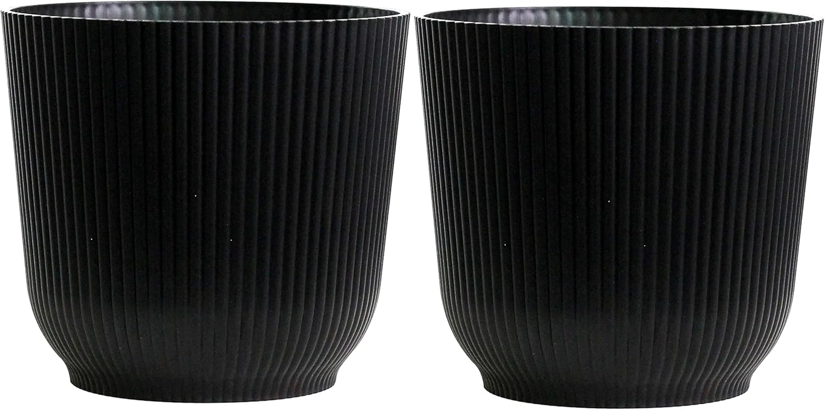 Olly & Rose Oxford Flower Pot Black Planters - Pack of 2 - Indoor Outdoor Flower Pot for Garden and Home image number 4
