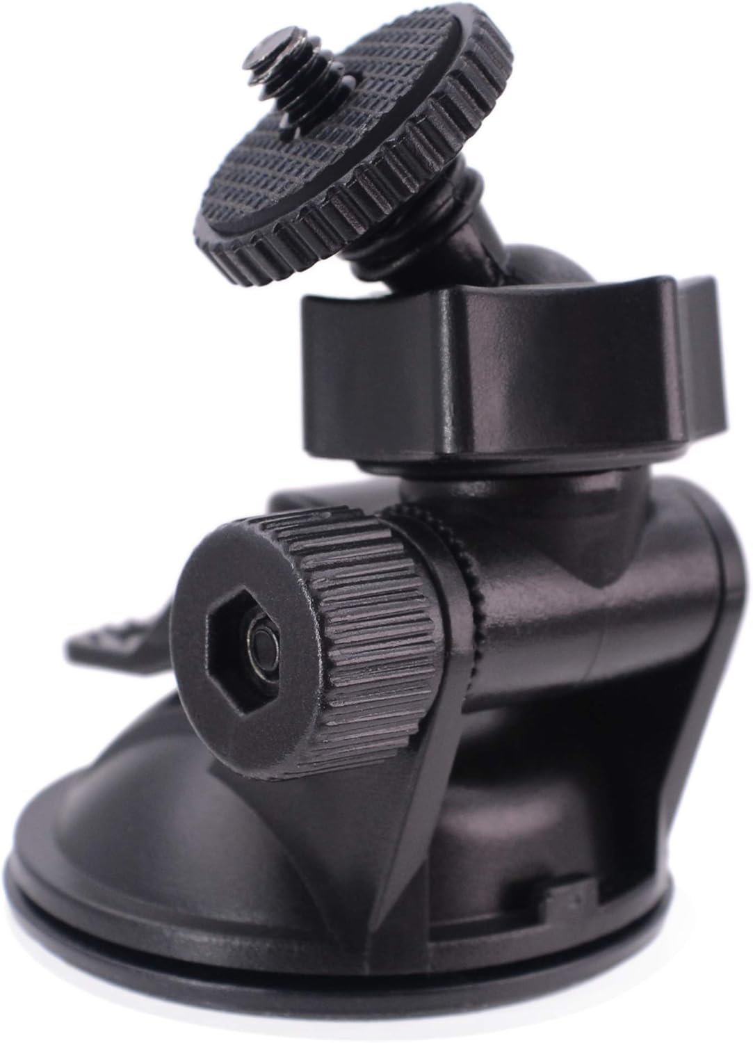 Isaddle CH01A 1/4" 1/8" Thread Camera Suction Mount Tripod Holder in Dash Cam Mount Holder - Screw Tripod Windshield Holder Fits Sony/Canon/Ricoh/Hp/Gopro/Oculus (M4 M6 Screw Join Ball Included) - Mini 3M Base image number 5