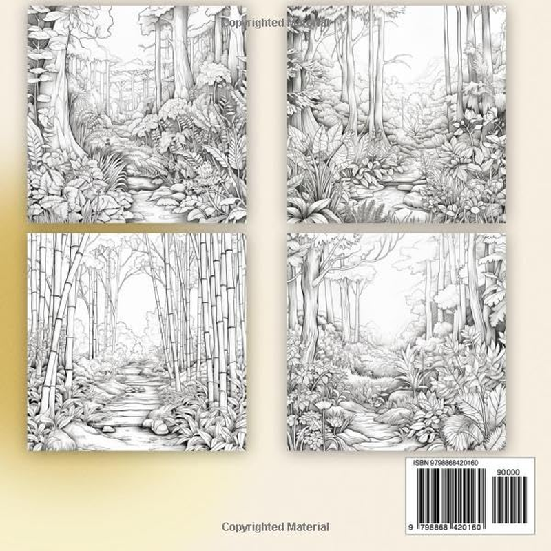 Forest Landscapes: Adult Colouring Book with 60 Forest Sketches. image number 1