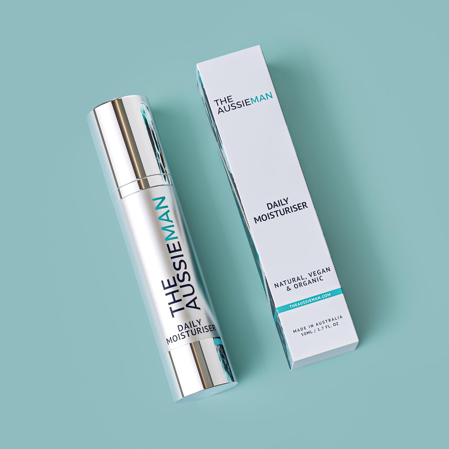 THE AUSSIE MAN - Daily Moisturiser, Fast-Absorbing, Dual-Action Moisturiser, Dissolves Dead Skin and Deeply Hydrates, 50ML