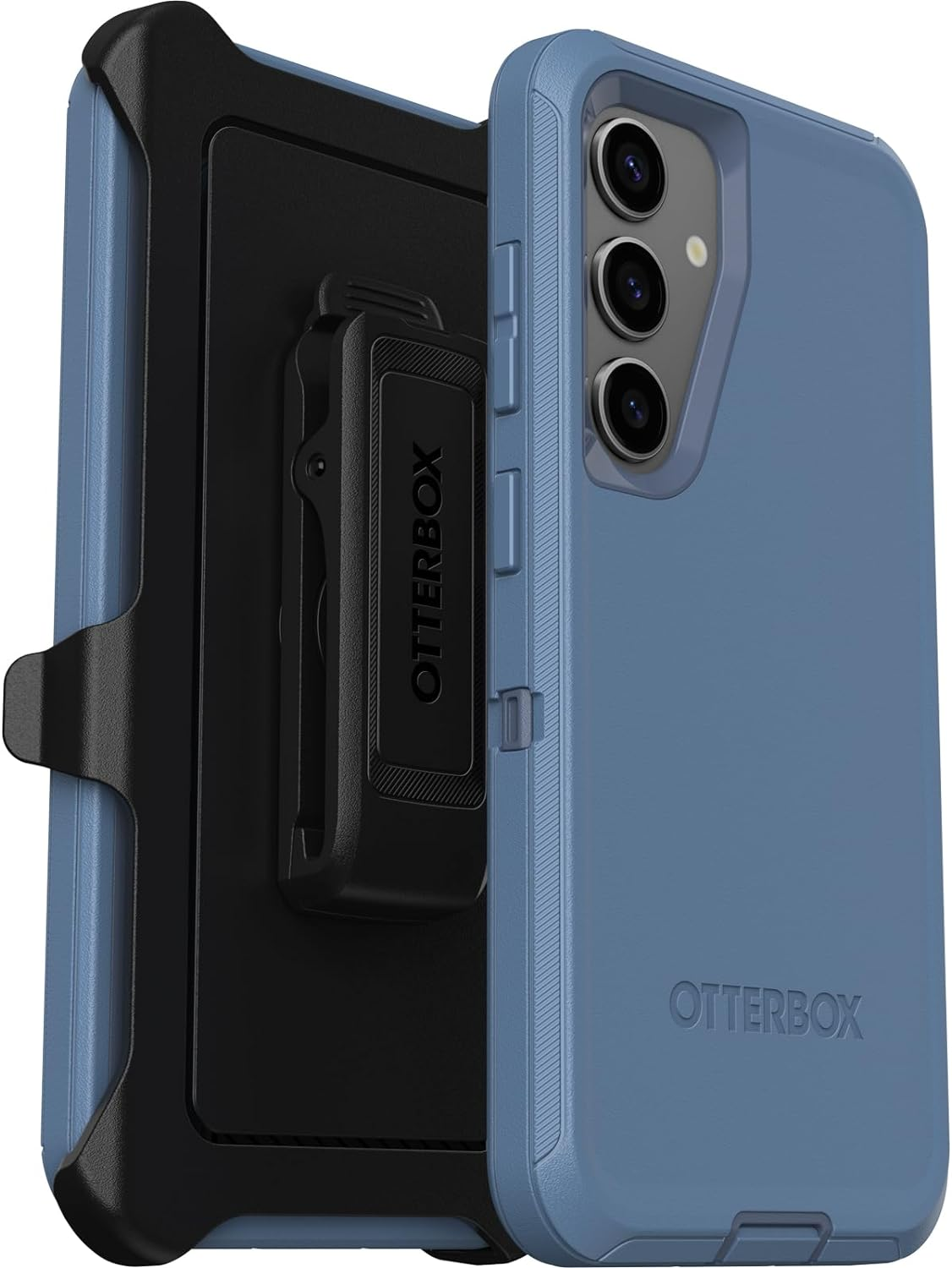 Otterbox Defender Series Case for Samsung Galaxy S24 - Baby Blue Jeans Rugged Protection, Multi-Layer Defense, Wireless Charging Compatible, with Holster/Kickstand image number 2