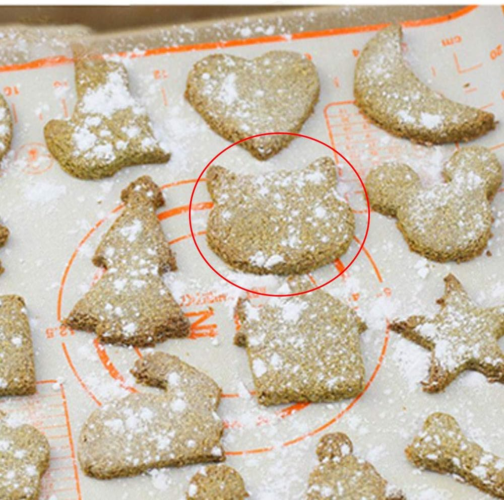 2 Pcs Cookie Cutters, Aluminum Alloy Cartoon Cat Head Design Pastry Cookie Cutter Suitable for Cookie Cake Fondant DIY Baking Bakeware Decoration image number 3