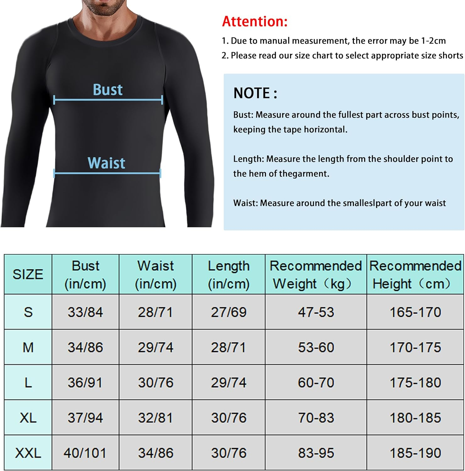 Smatstyle Compression Shirt Men'S Athletic Functional Shirt Long Sleeve Quick-Drying Compression Sports Shirt Breathable Running Shirt for Fitness image number 3