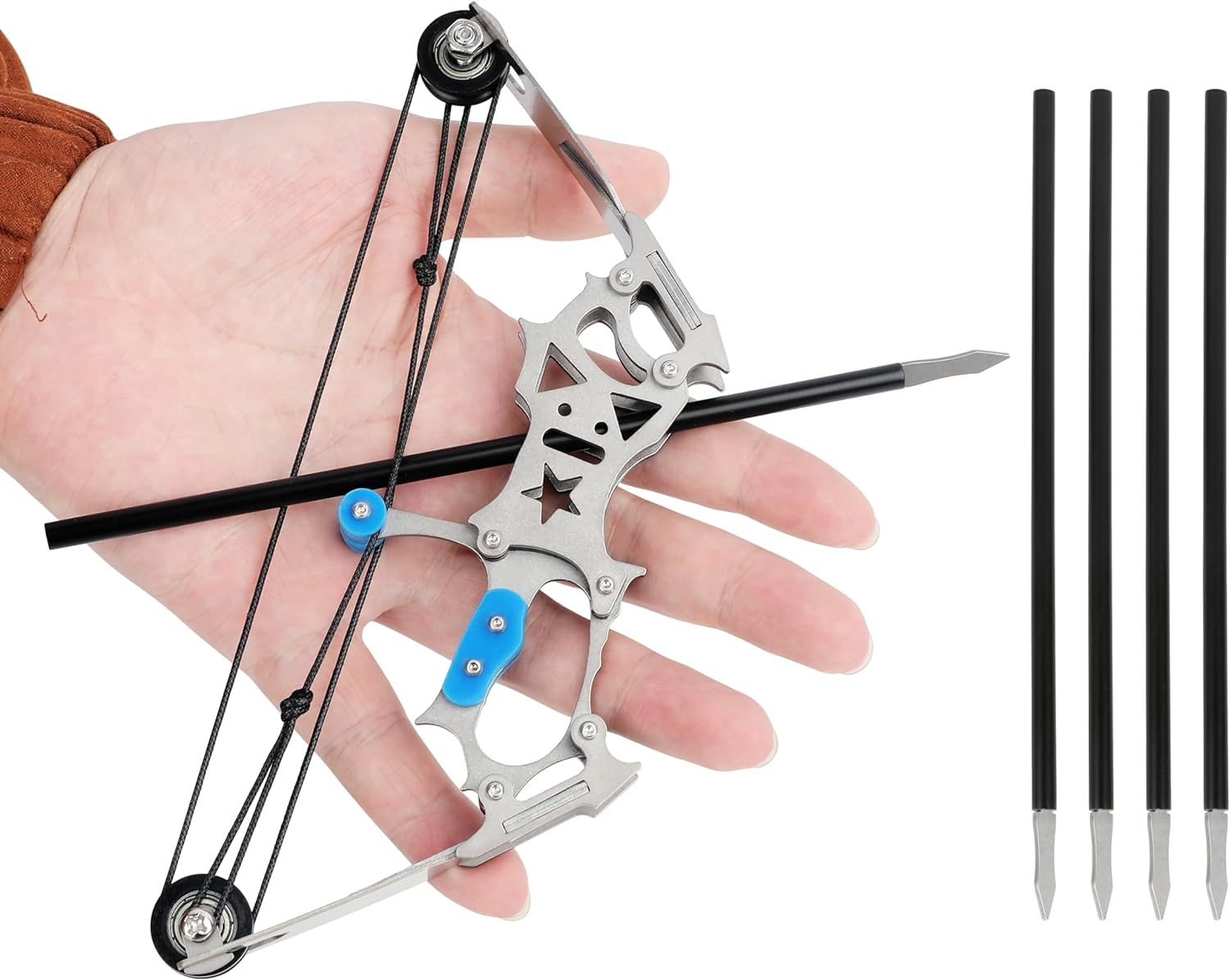 ZSHJGJR 6"/7.4"/7.9"/8.6" Compound Bow and Arrows Set for Target Shooting Hunting Games Pocket Bow Survival Bow Archery Gift image number 4