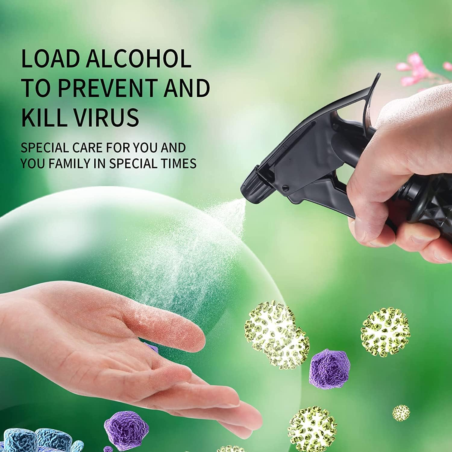 2 Pcs Spray Bottles, 500 Ml/17 Oz Empty Water Spray Bottles, Plastic Reusable Adjustable Mist Sprayer Squirt Bottles Containers Refillable for Cleaning Solutions, Gardening, Plants - Blue image number 7