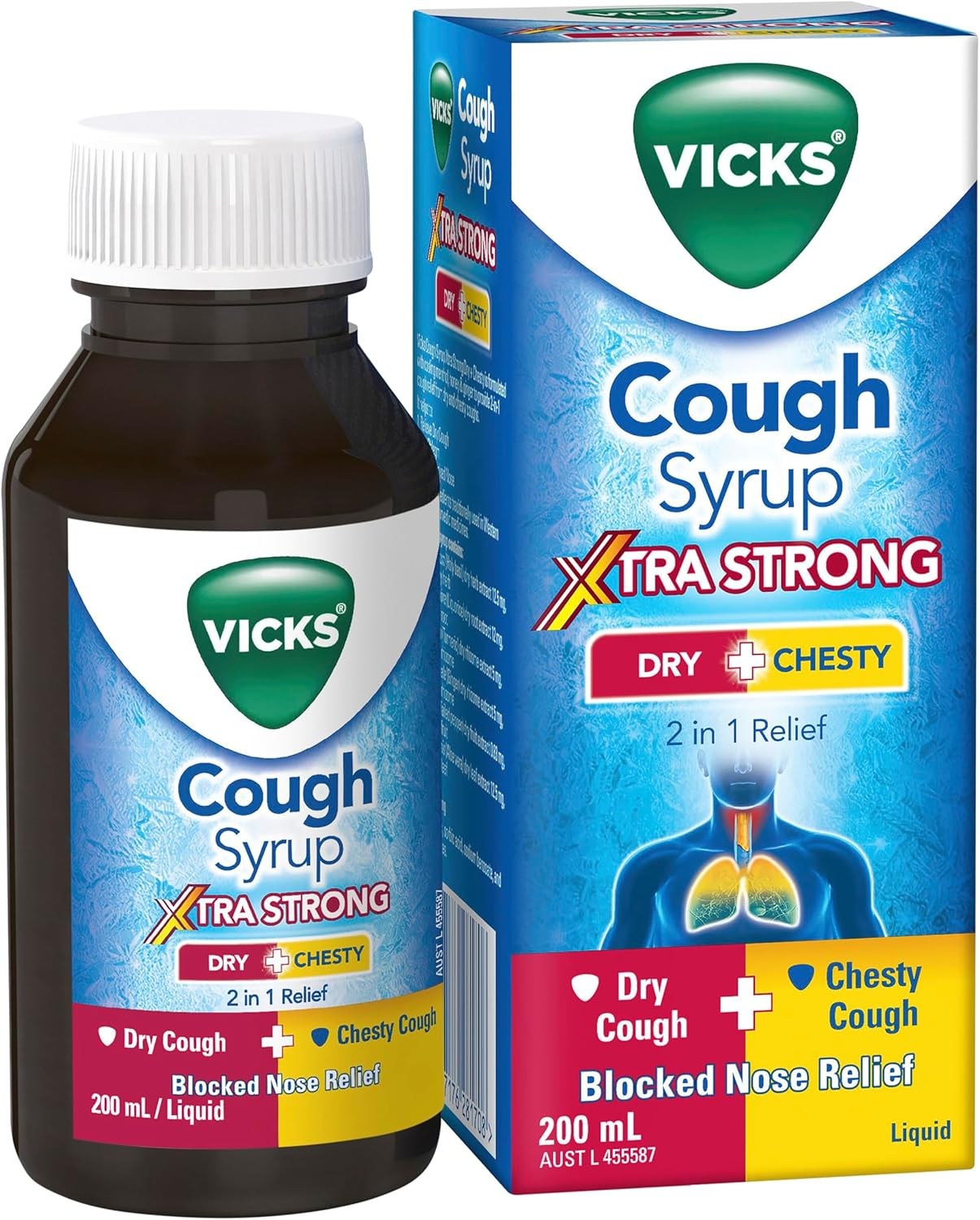 Vicks Cough Syrup Dry + Chesty Xtra Strong 200ML image number 6
