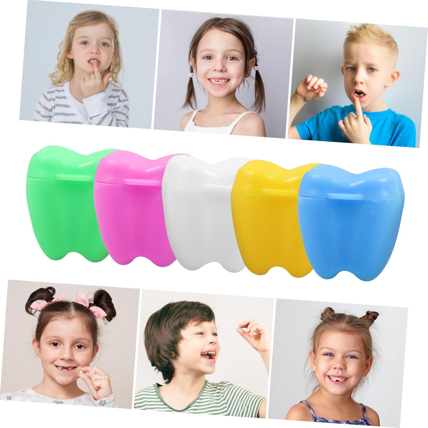 12Pcs Tooth Keepsake Box Tooth Fairy Container for Memory Organizer for Lost Teeth for Showers and Milestone Moments