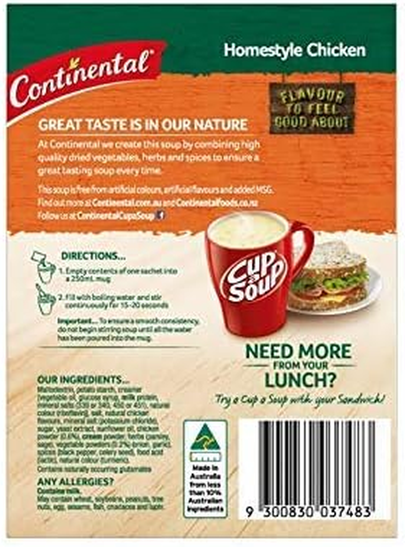 CONTINENTAL Cup-A-Soup - Homestyle Chicken, 2 Pack, 46G