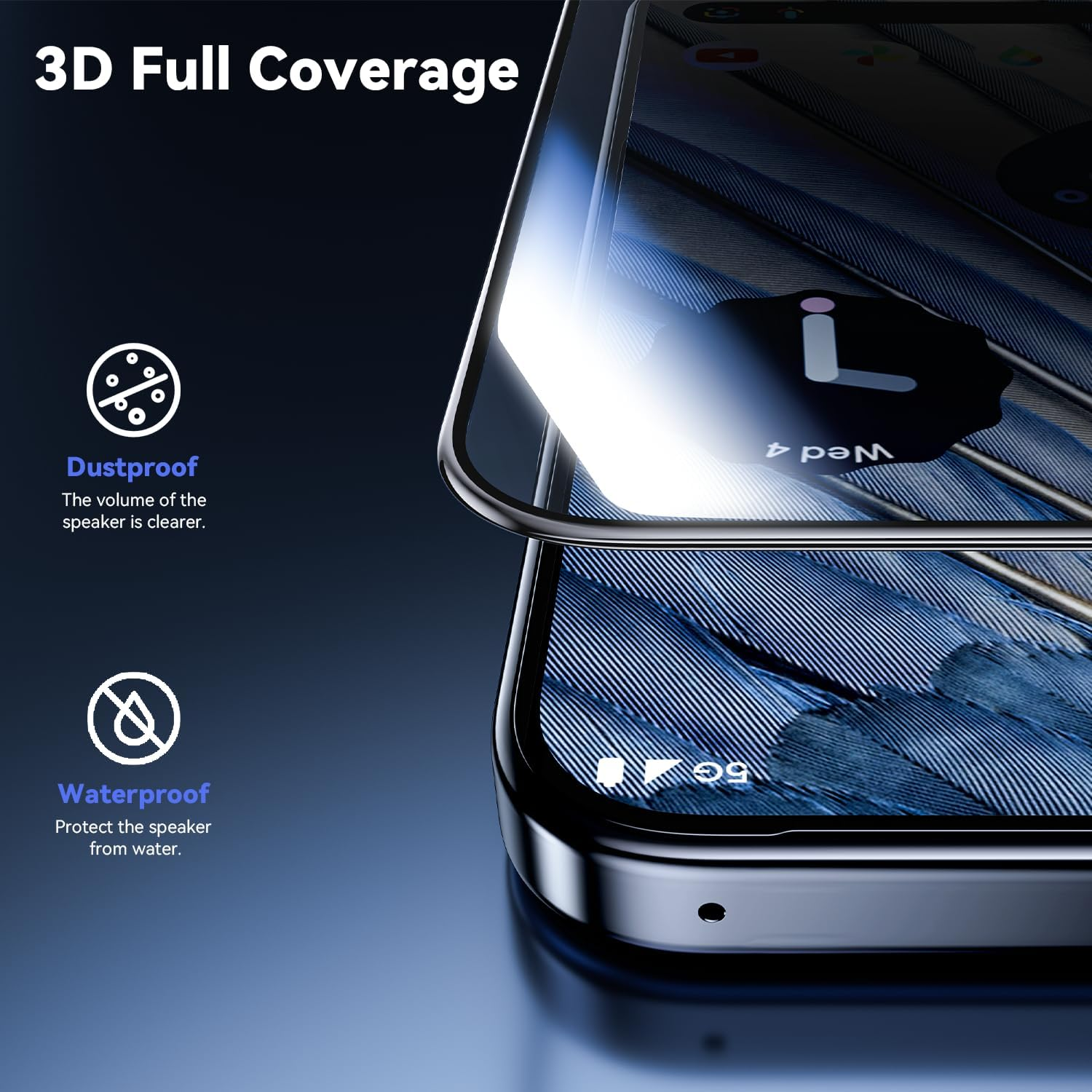 WSKEN for Google Pixel 10/10 Pro/9/9 Pro Screen Protector - [Fingerprint Unlock Support][Auto Dust-Remove]Full Coverage Tempered Glass Military Shatterproof,Invisible Fit,Anti Fingerprint,Zero-Bubble