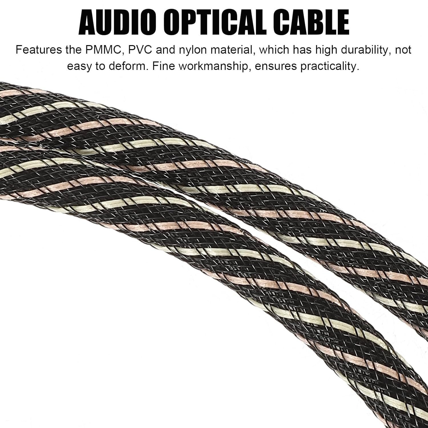 HEALSOPTHY Digital Optical Audio Cable Square to Fiber Audio Cable High-End Od6.0 Design 1.5M Length for Home Theater image number 2