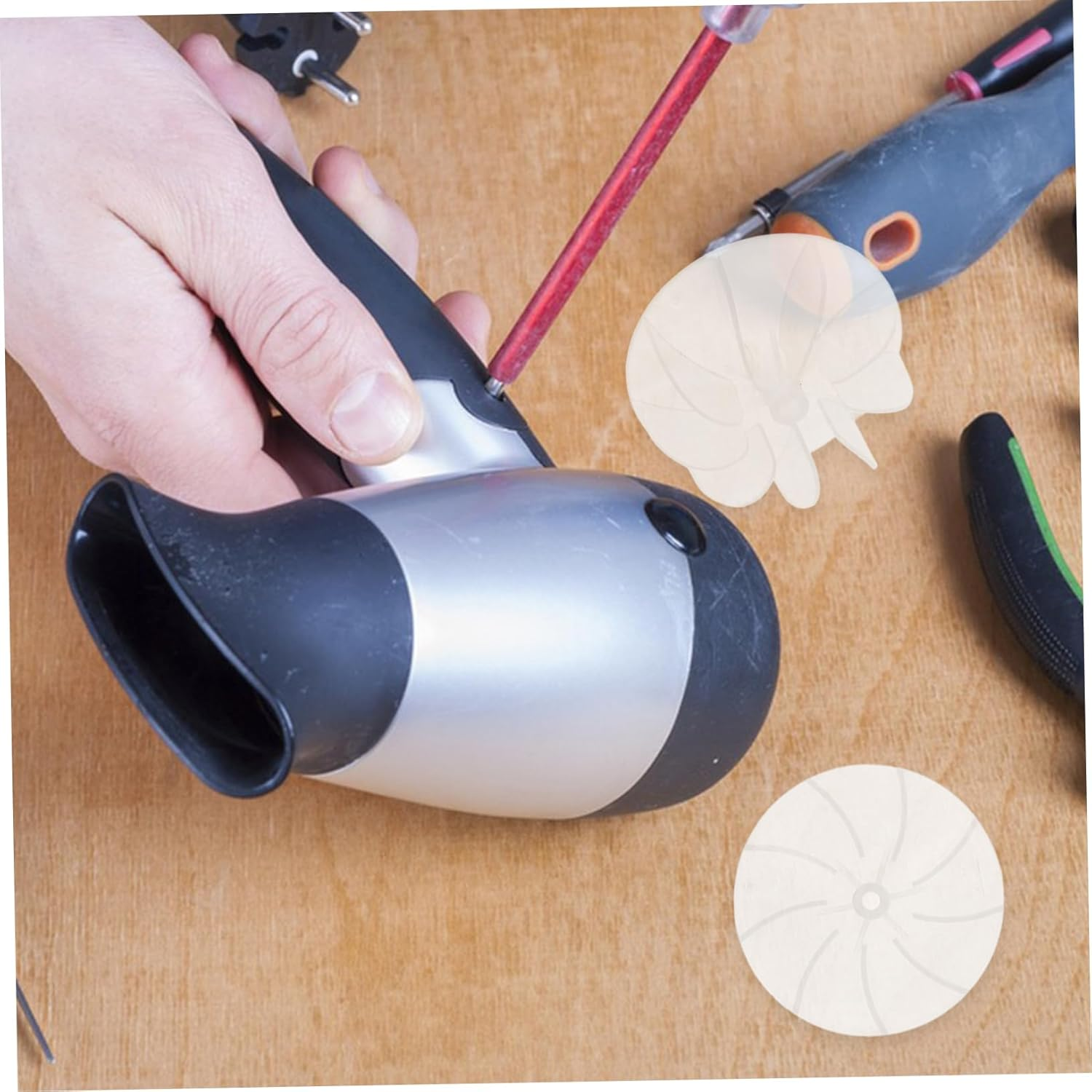 IWOWHERO Hair Dryer Fan Kit 5Pcs Plastic Fan Blades for Hair Dryer Replacement Easy Installation image number 5